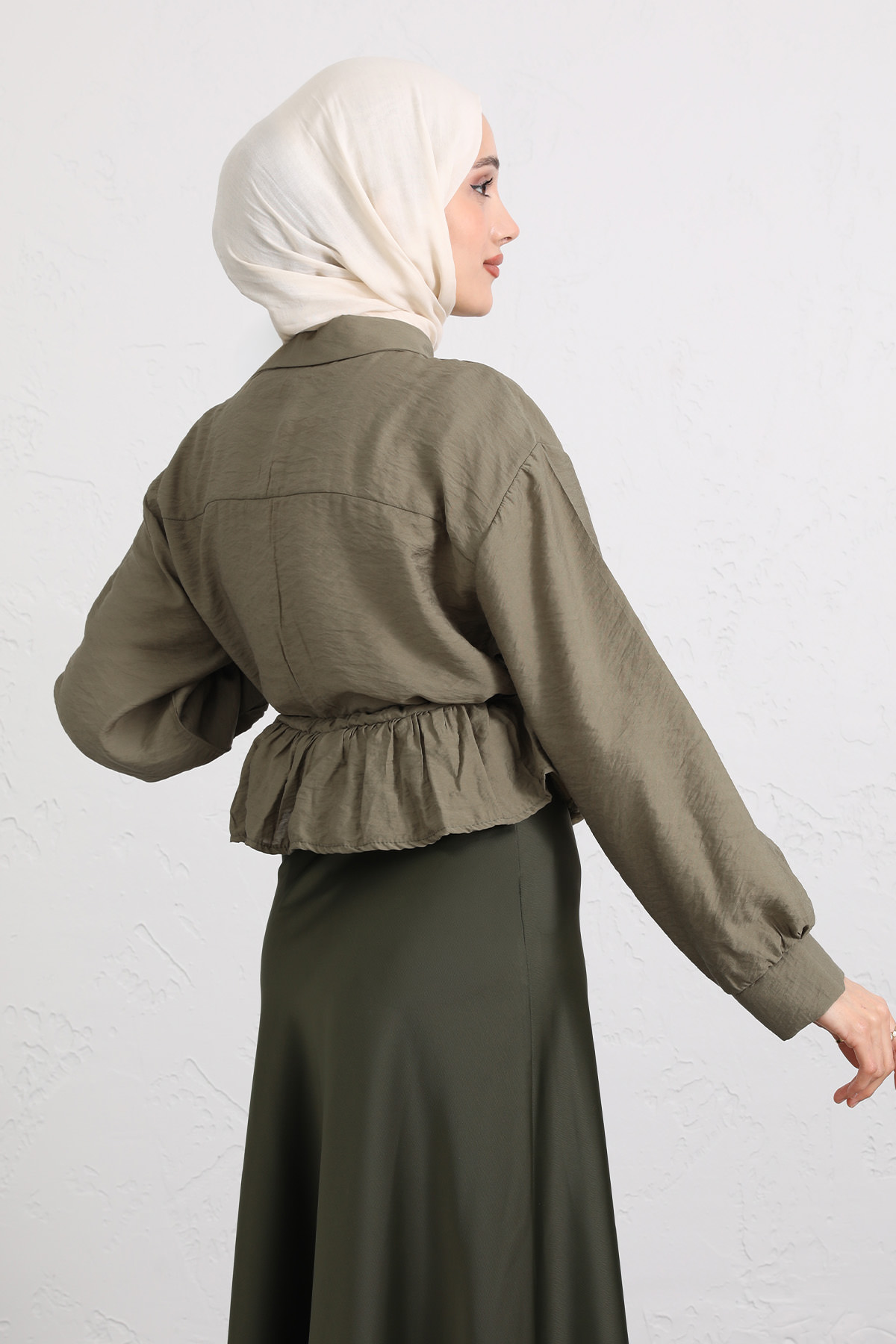 Belden Tünel Bağcıklı Gömlek Y0117 - HAKİ |  