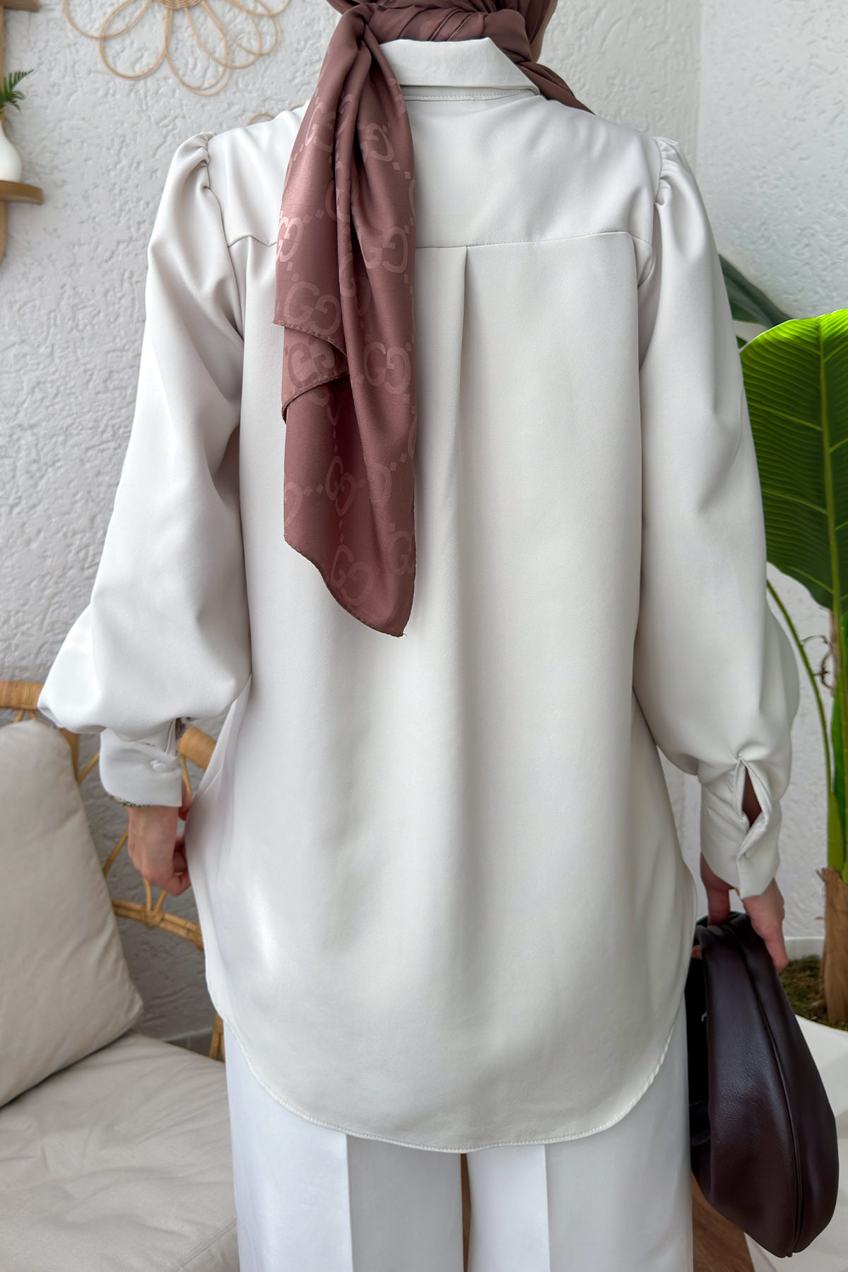 Punto Nakışlı Tunik 2191 - Taş Rengi |  