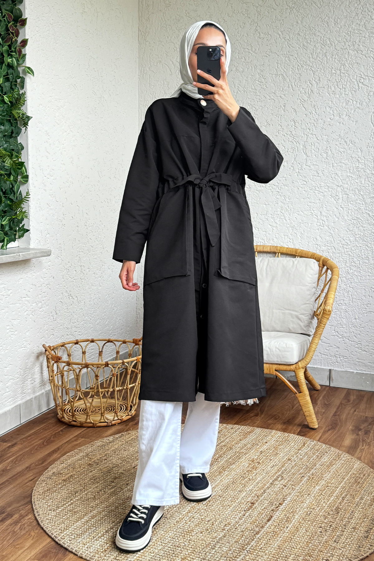 2171 Bel Büzgü Kuşaklı Kap - SİYAH |  