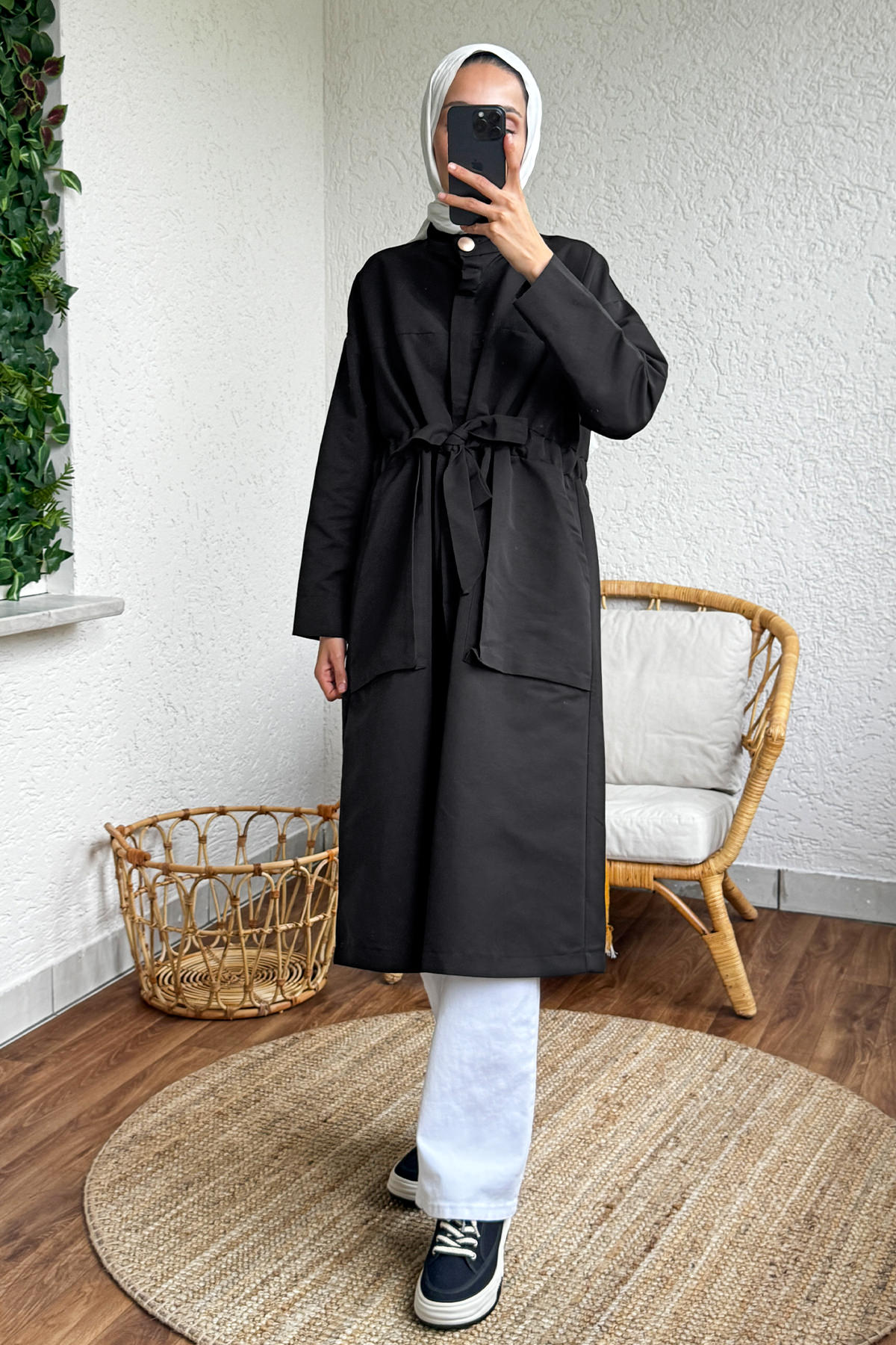 2171 Bel Büzgü Kuşaklı Kap - SİYAH |  