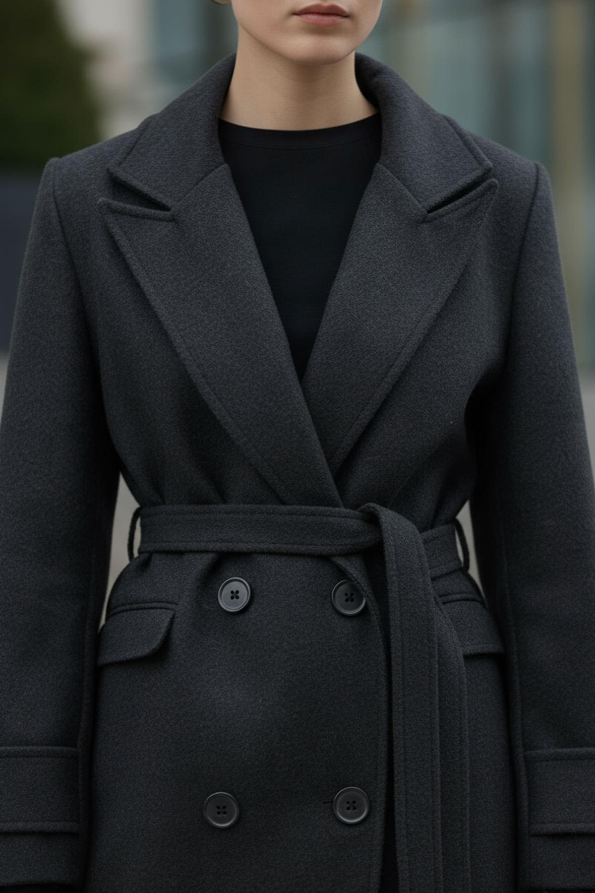 Cep Kapaklı Kaşe Kaban 51008 - ANTRASİT |  