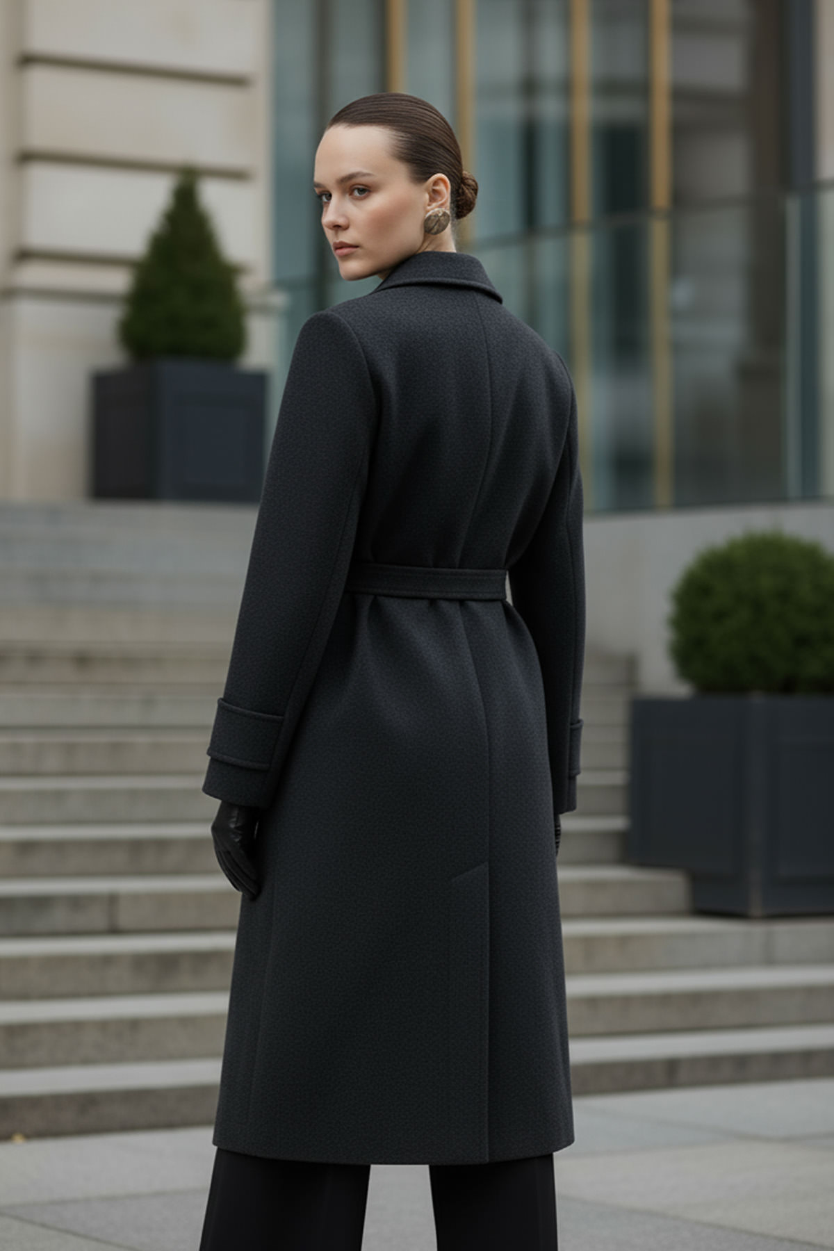 Cep Kapaklı Kaşe Kaban 51008 - ANTRASİT |  