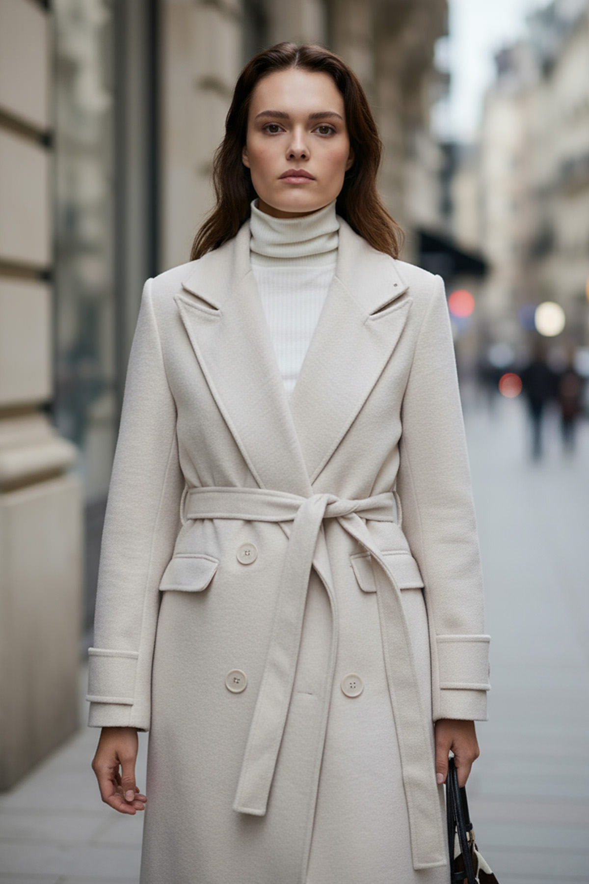 Cep Kapaklı Kaşe Kaban 51008 - TAŞ RENGİ |  