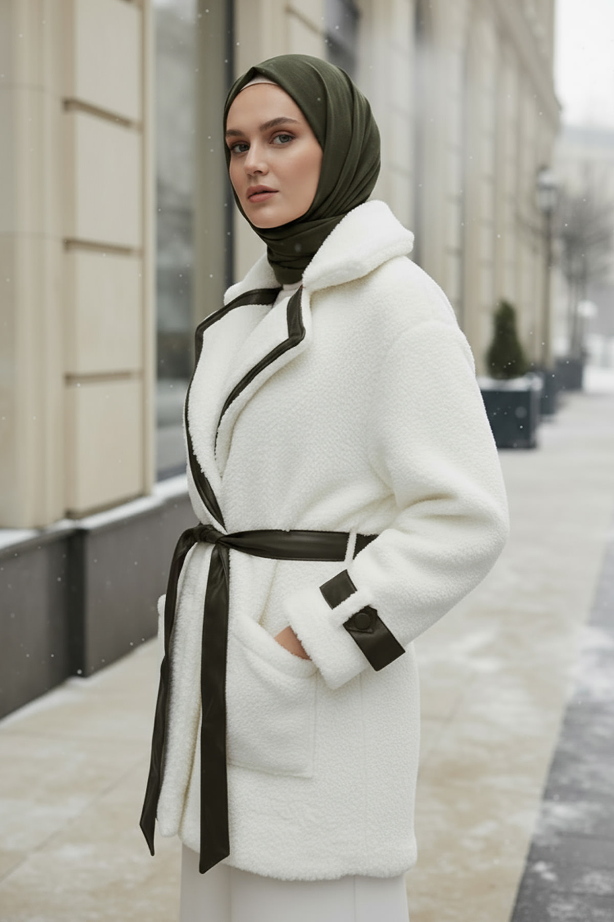 Deri Garnili Velsoft Kaban 51029 - KOYU HAKİ |  