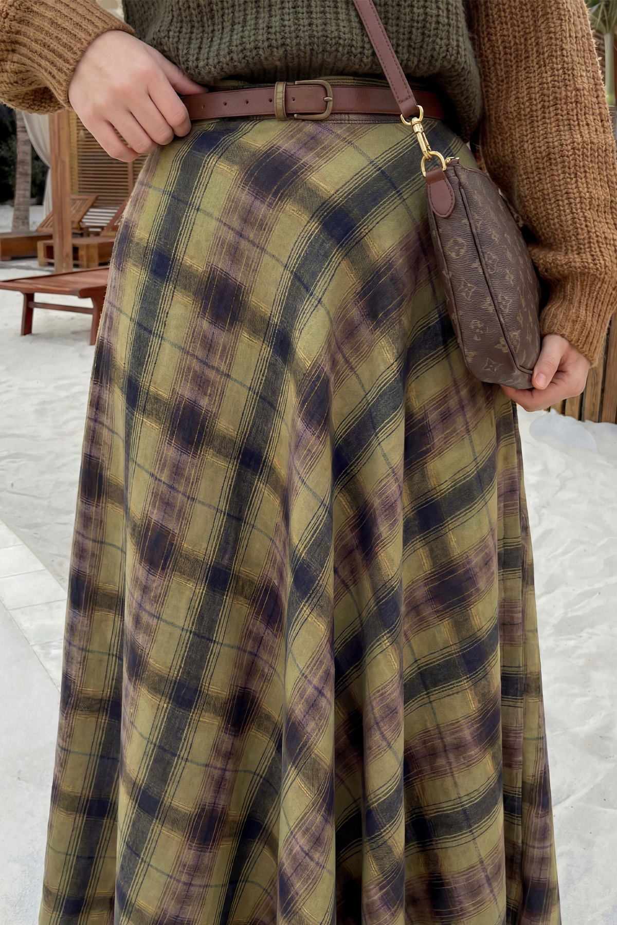 Cepli Ekose Etek 5273 - YEŞİL |  