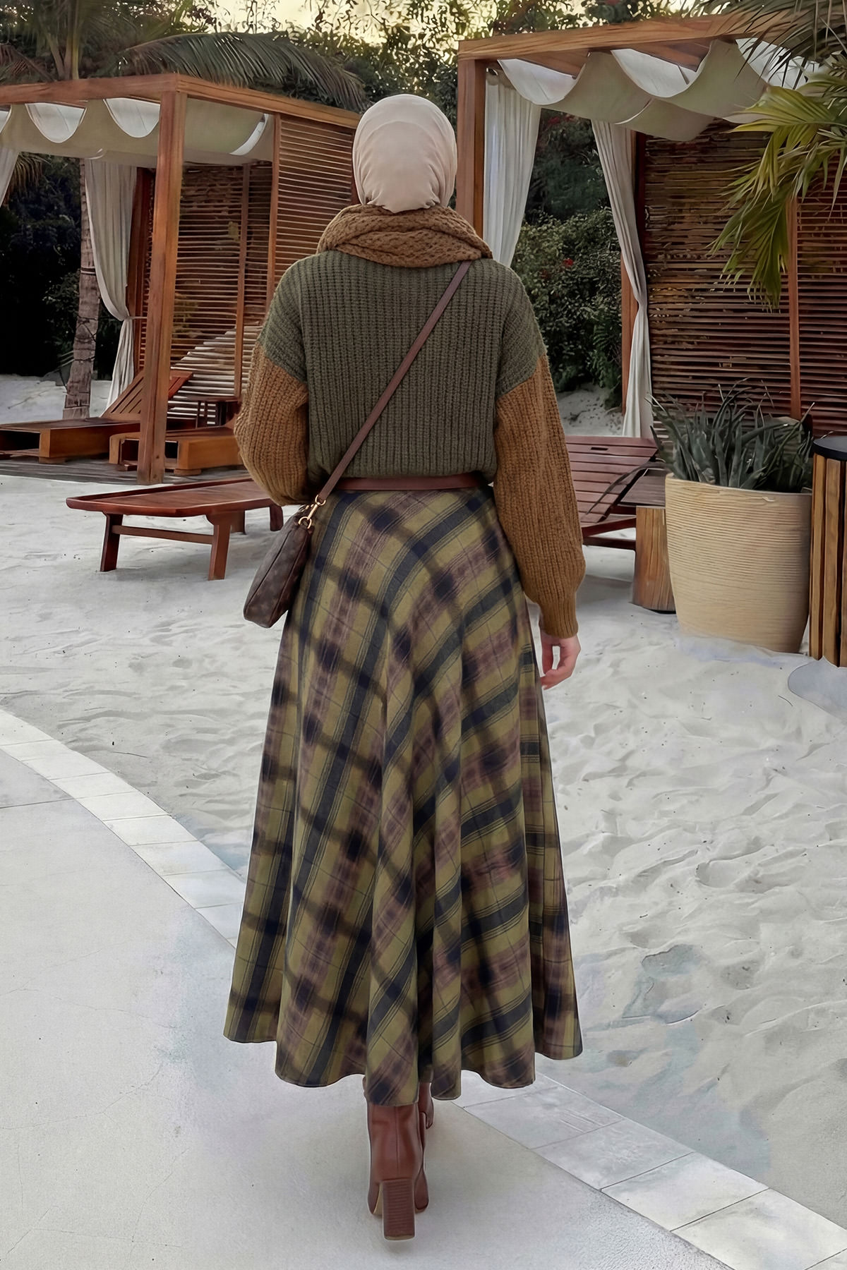 Cepli Ekose Etek 5273 - YEŞİL |  