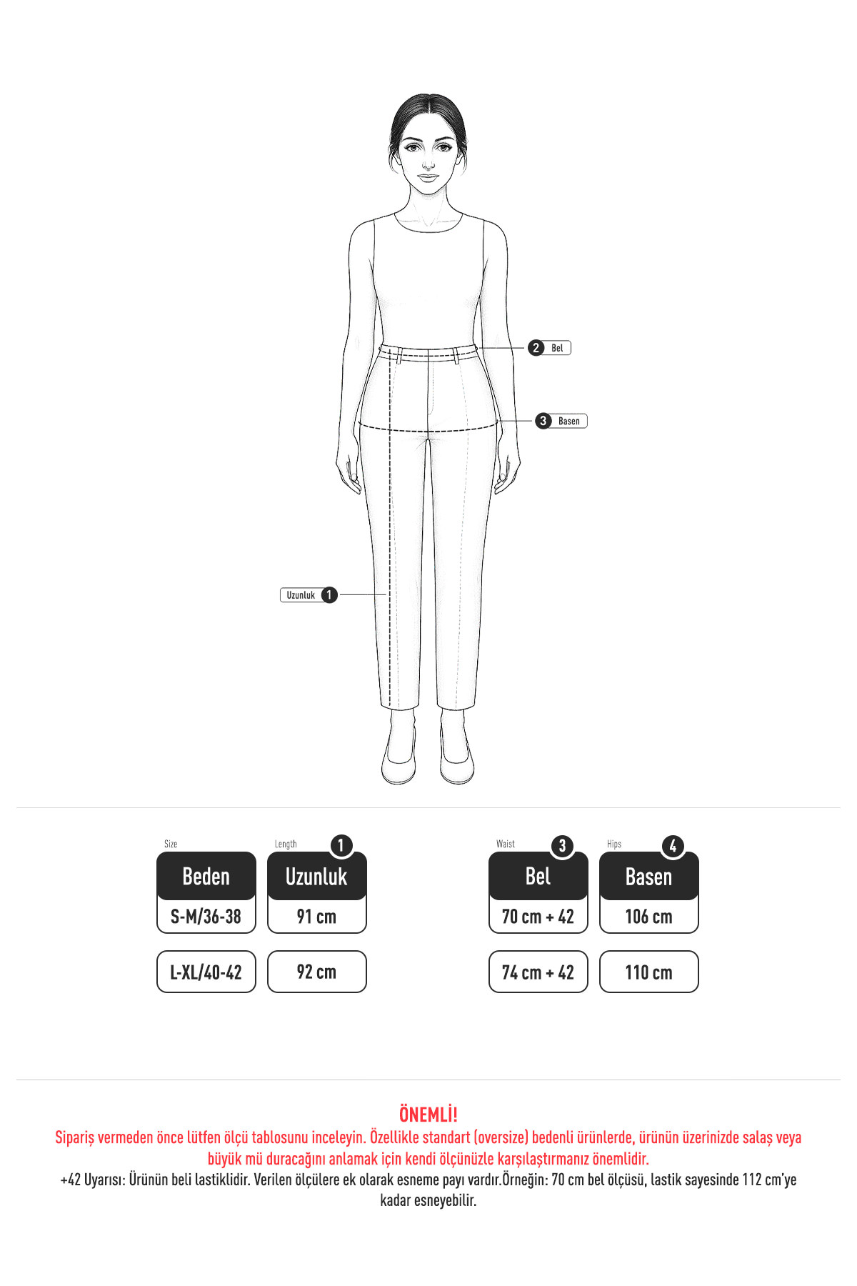 Önü Çımalı Scuba Pantolon 5526 - BORDO |  