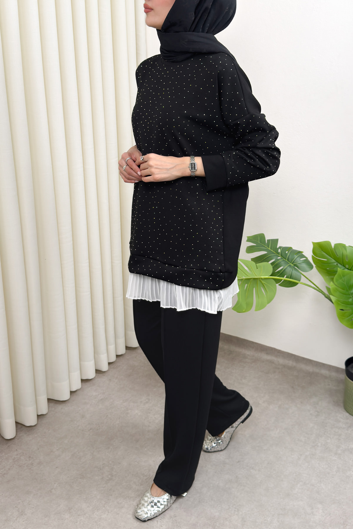 Altı Pliseli Tunik Takım 58122 - LACİVERT |  