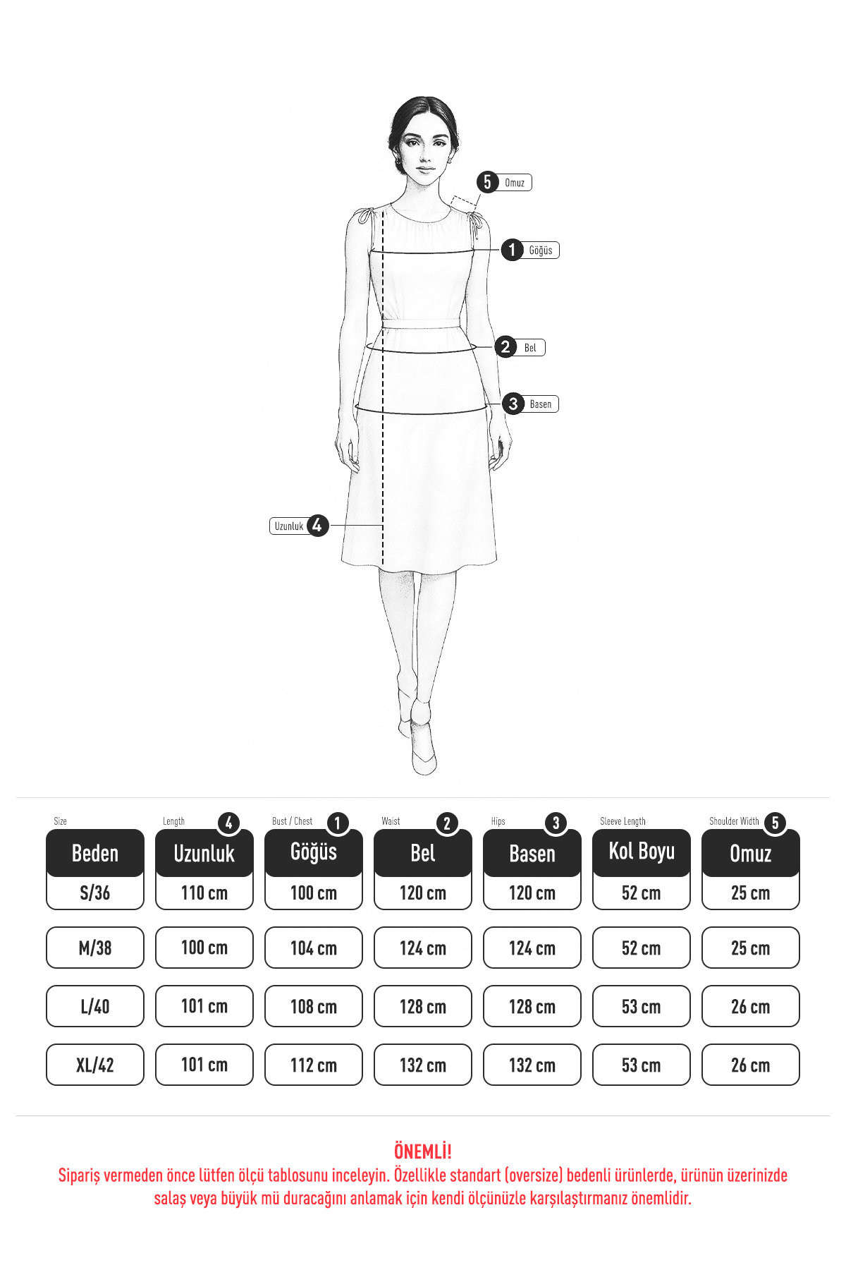 Çizgili Uzun Tesettür Tunik 613129 - BEYAZ |  