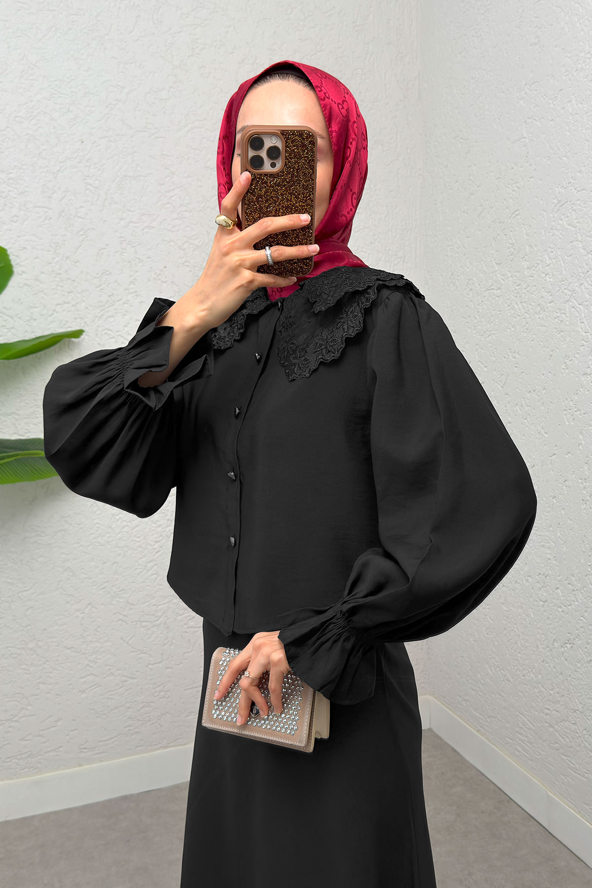 Bebe Yaka Etek Takım 2255 - SİYAH |  