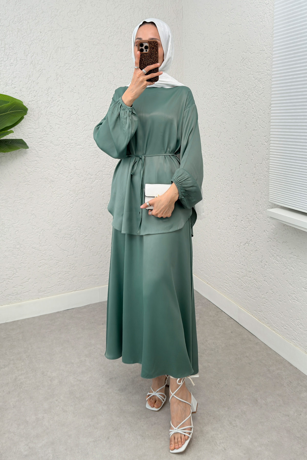 Saten Etekli Takım 2283- LACİVERT |  