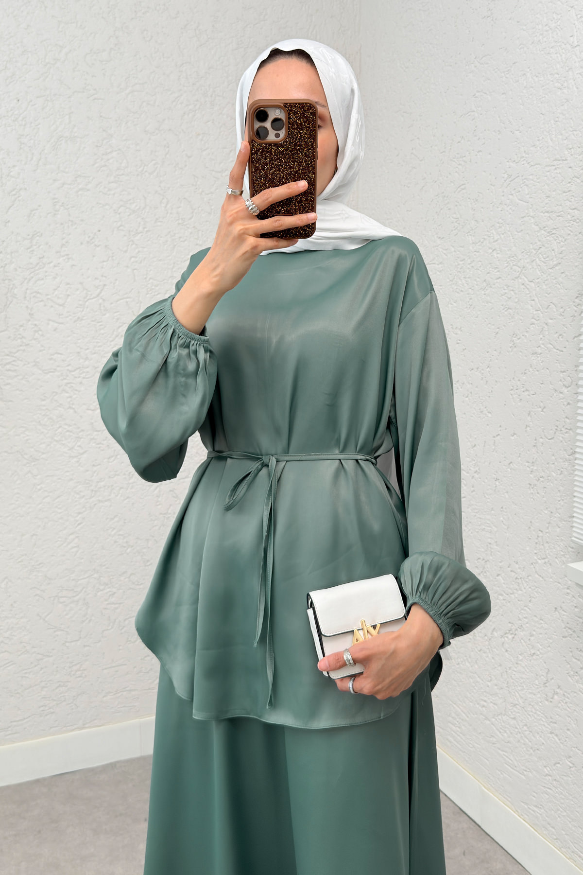 Saten Etekli Takım 2283- LACİVERT |  