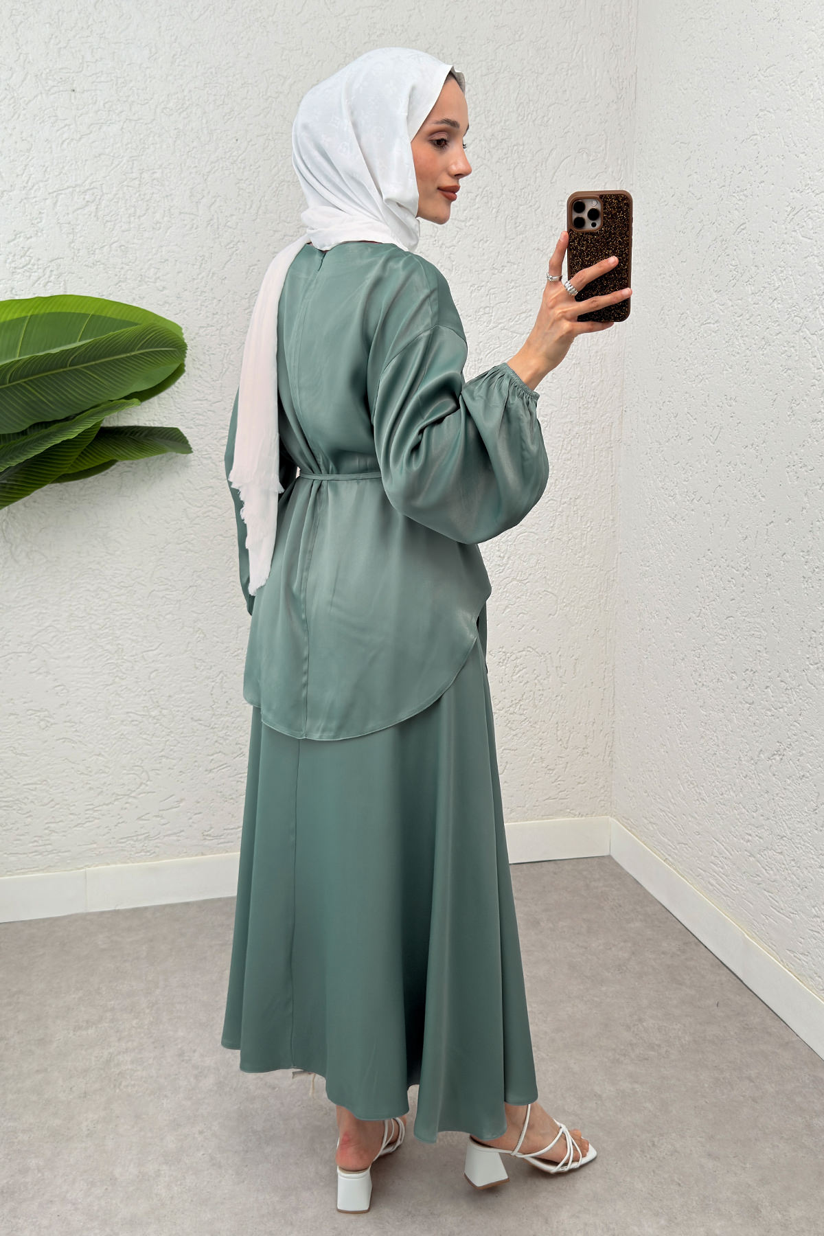 Saten Etekli Takım 2283- LACİVERT |  