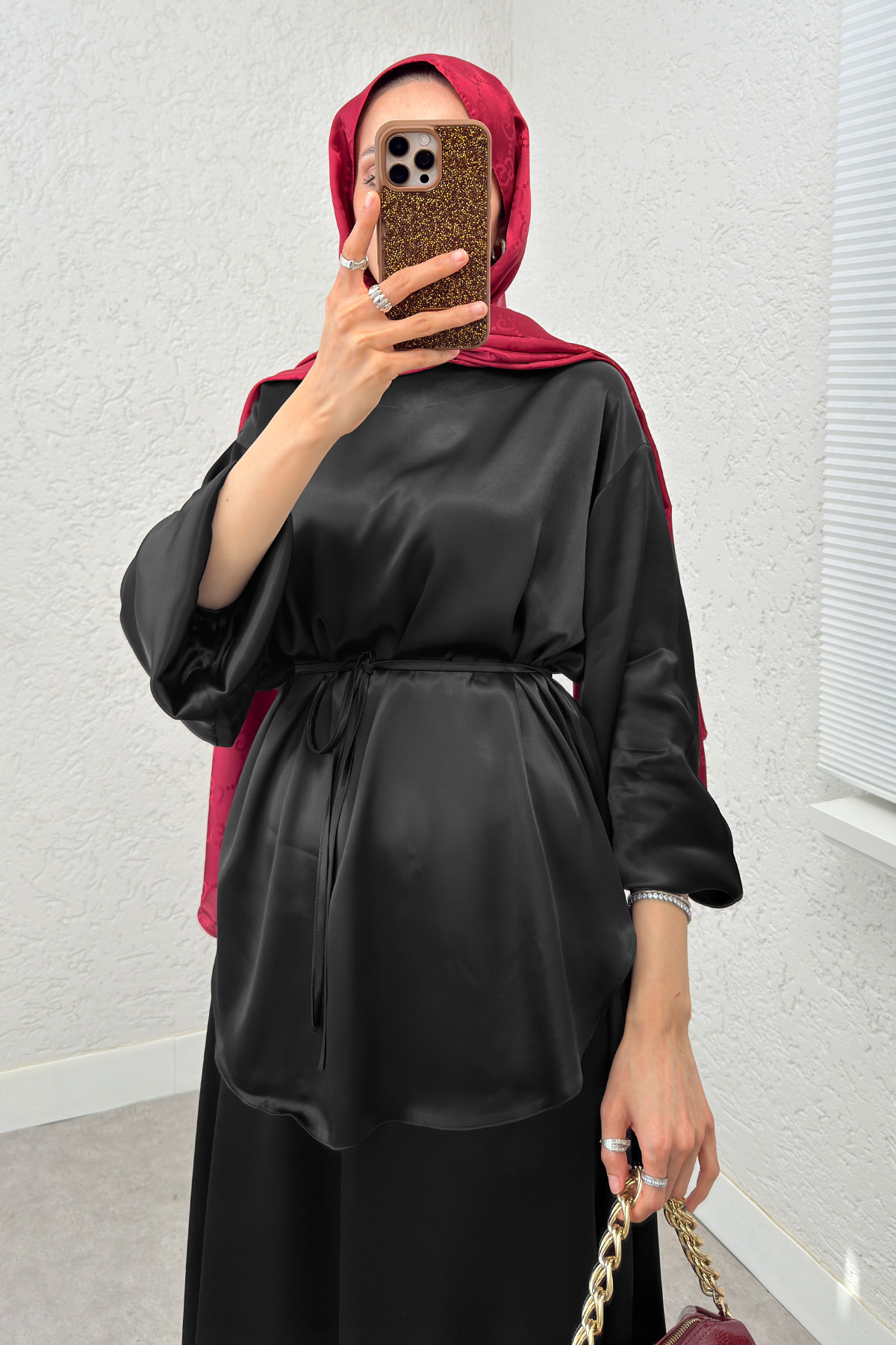 Saten Etekli Takım 2283- LACİVERT |  