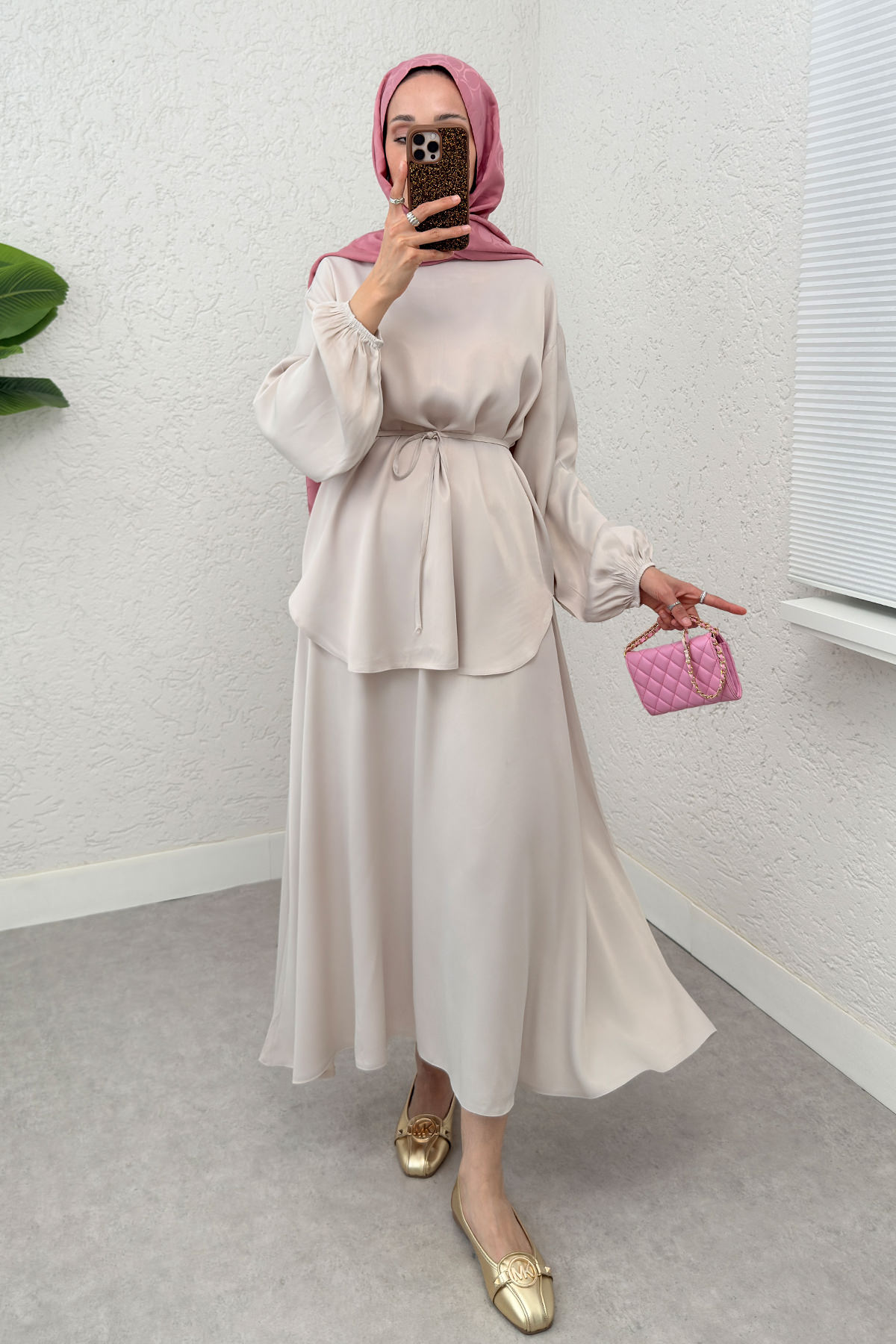 Saten Etekli Takım 2283- LACİVERT |  