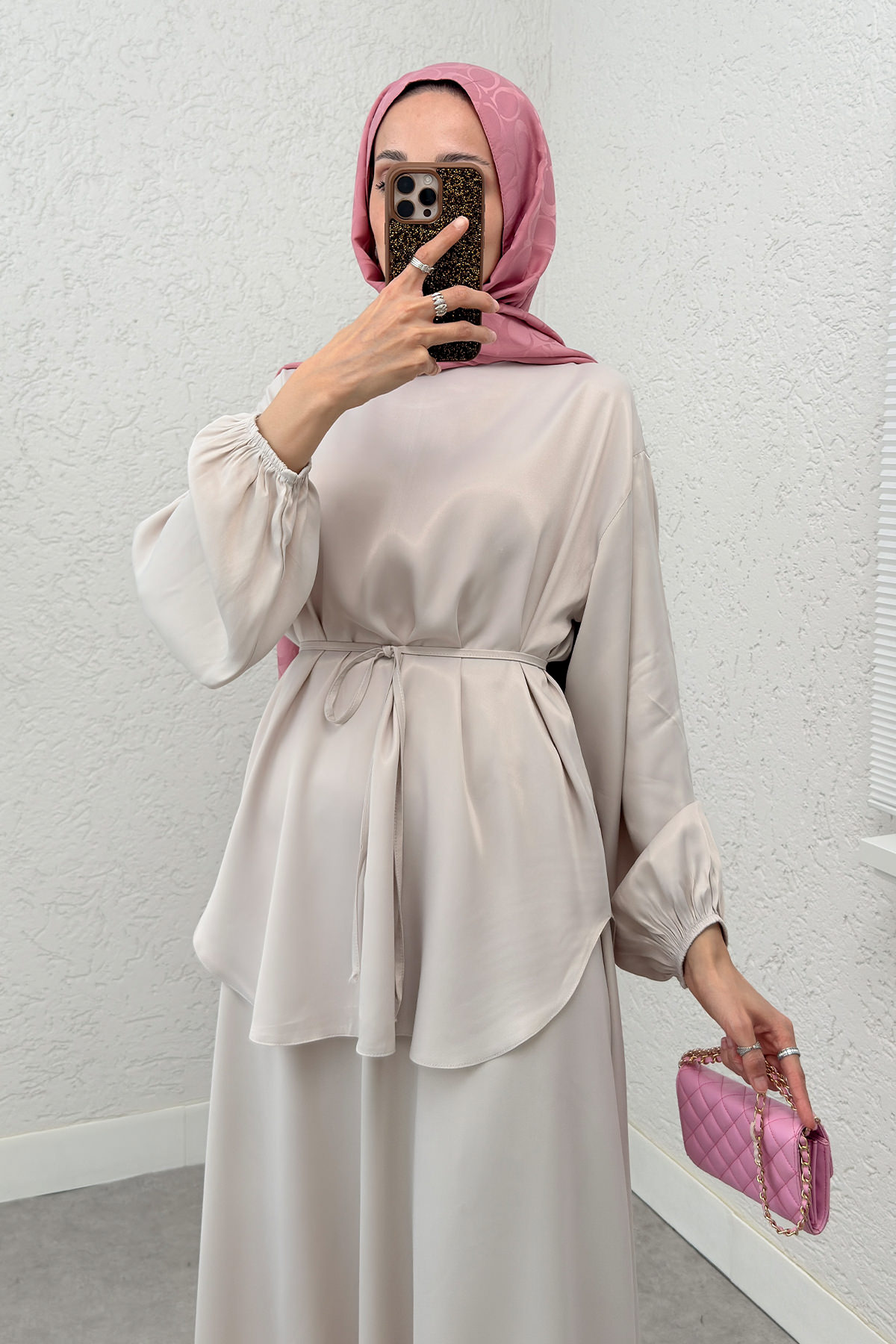 Saten Etekli Takım 2283- LACİVERT |  