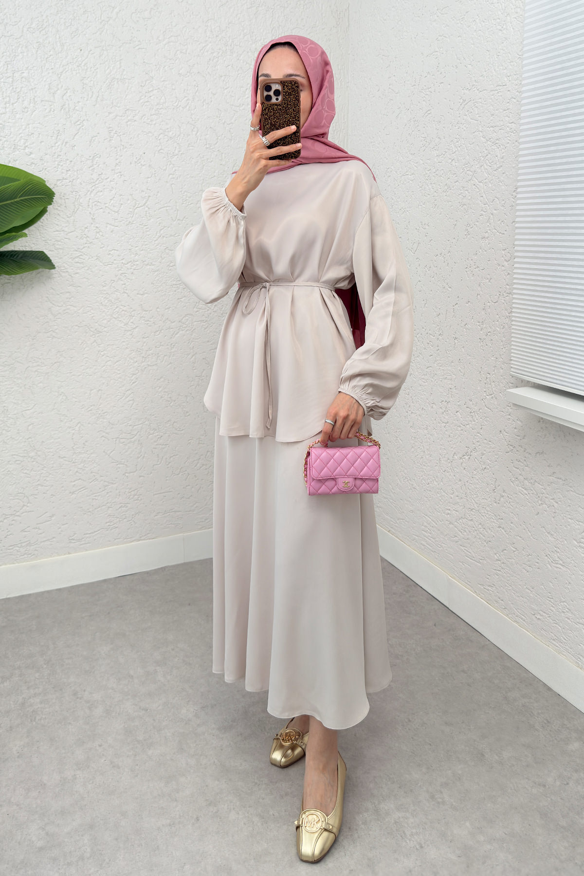 Saten Etekli Takım 2283- LACİVERT |  