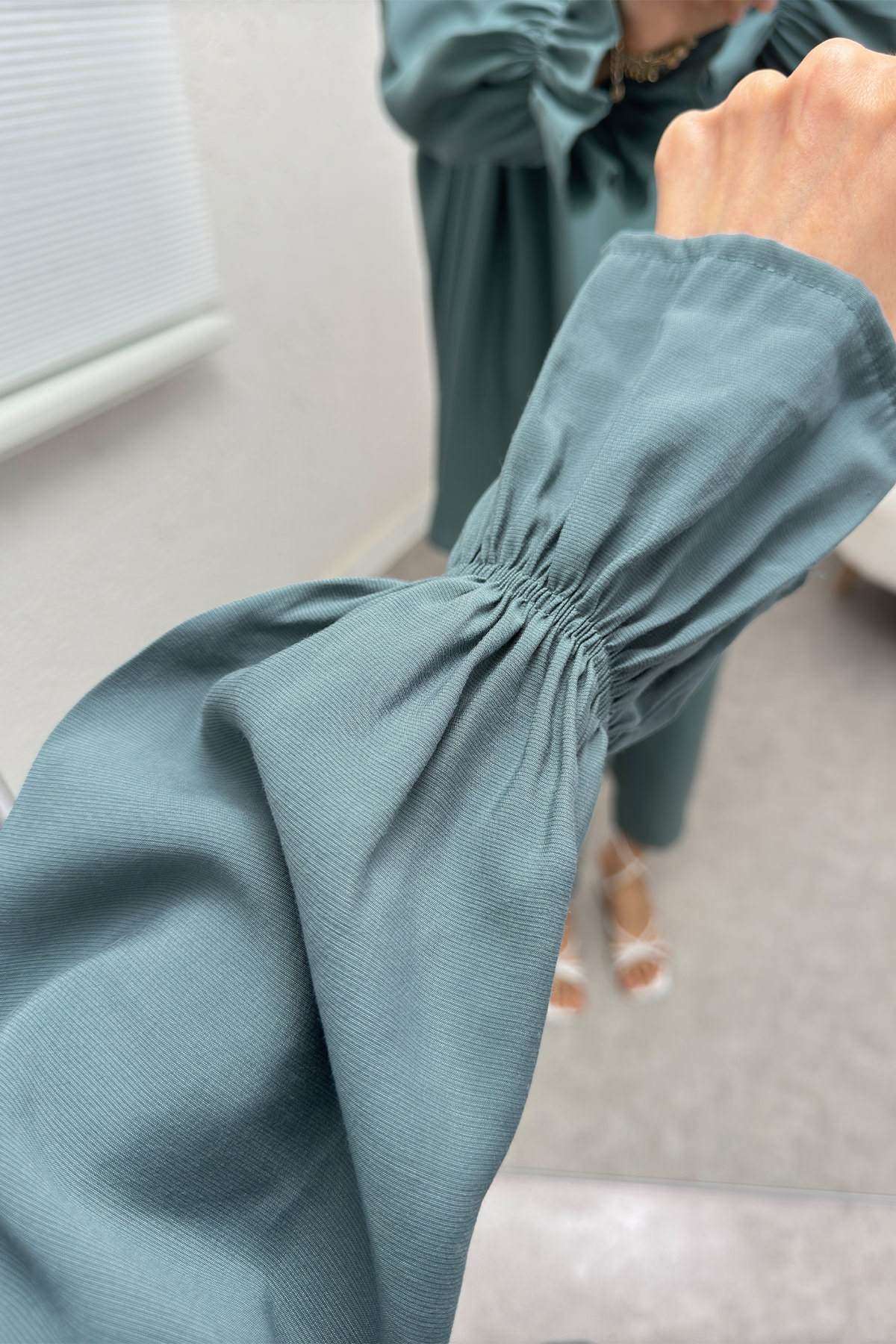 Hakim Yaka Kol Büzgülü Takım 2246 - MİNT YEŞİLİ |  