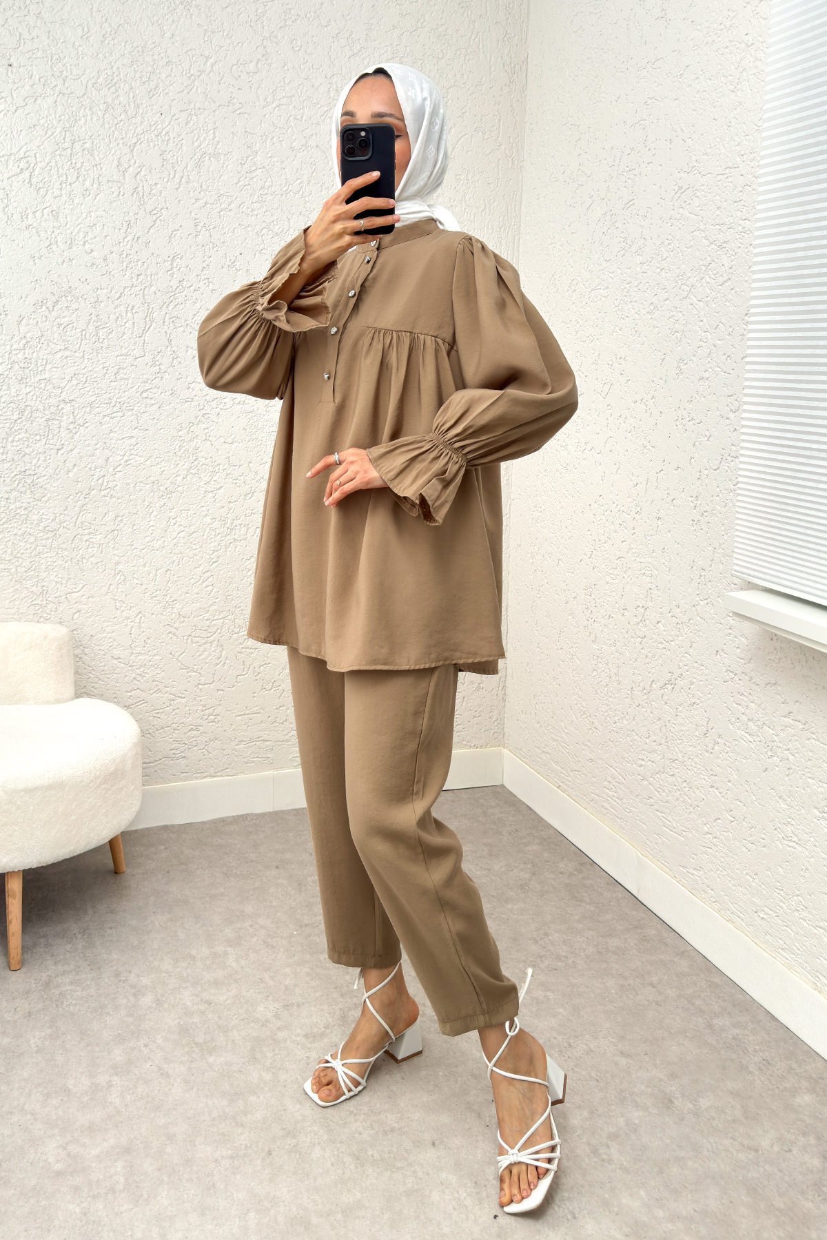 Hakim Yaka Kol Büzgülü Takım 2246 - VİZON |  