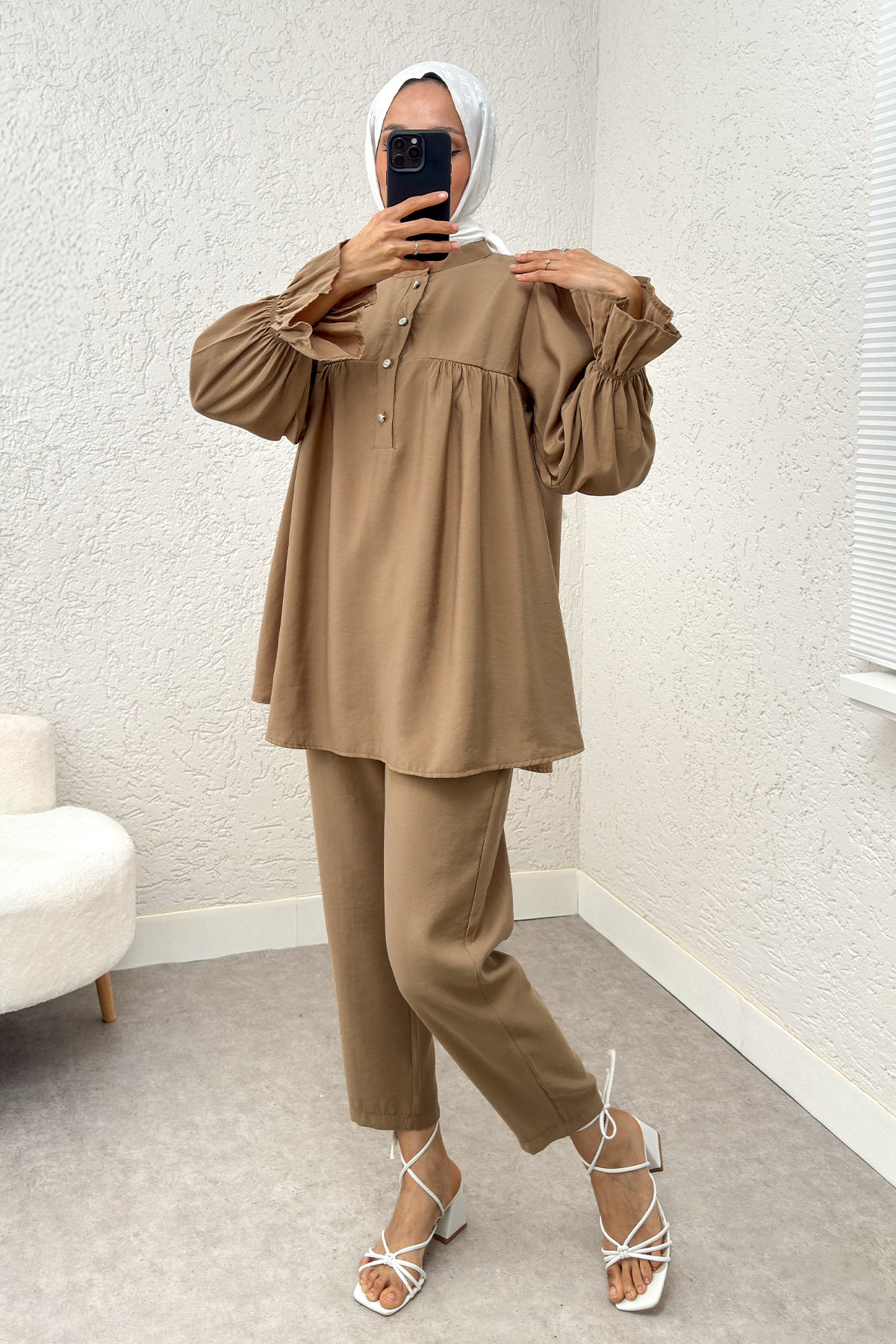 Hakim Yaka Kol Büzgülü Takım 2246 - VİZON |  