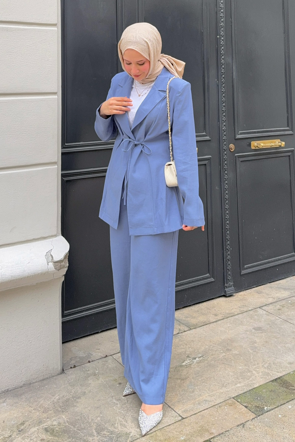 İp Bağcıklı Ceket Takım 2265 - İNDİGO |  