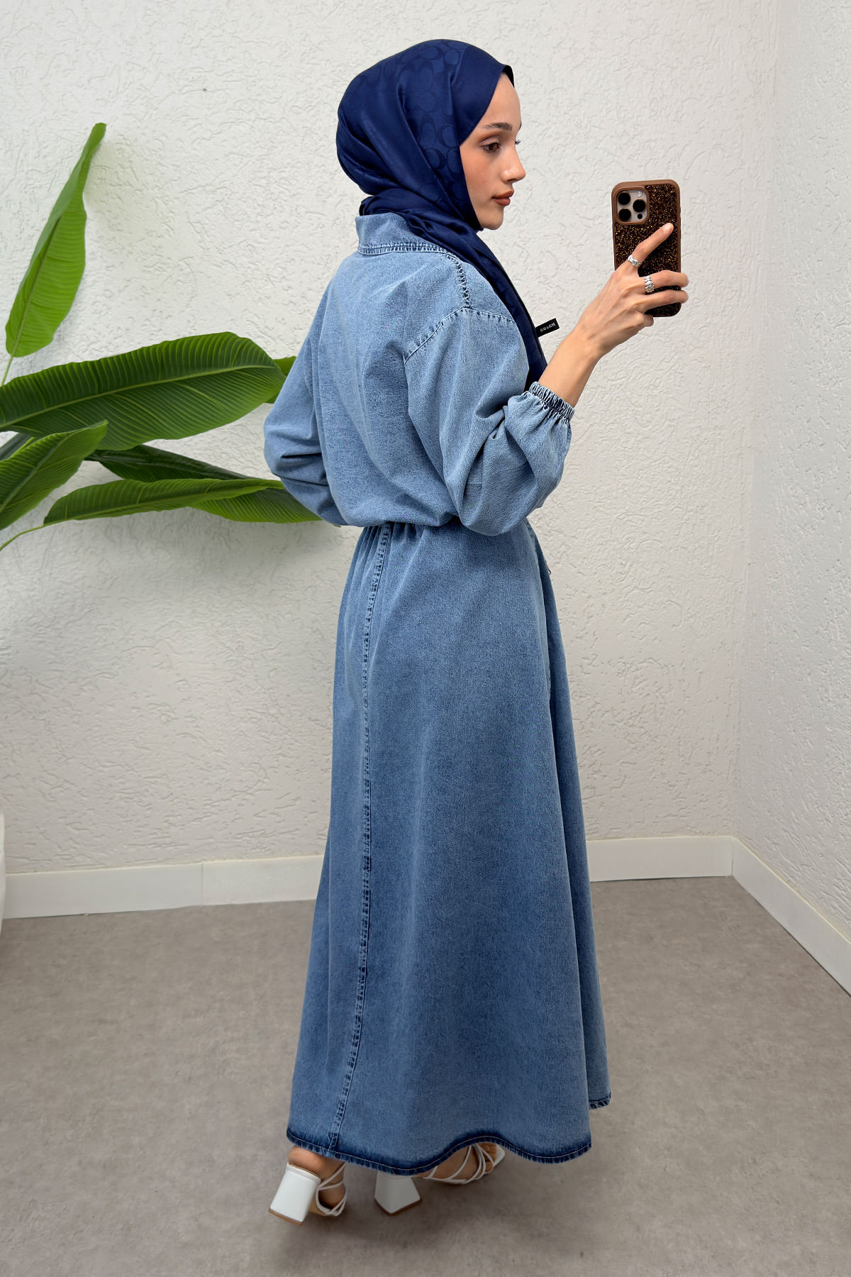 Denim Ceket Etek Takım 6119 - MAVİ |  