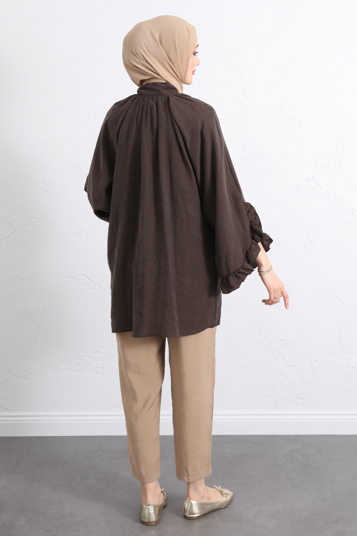 Yaka Bağlamalı Tunik Y0059 - MİNT YEŞİLİ |  