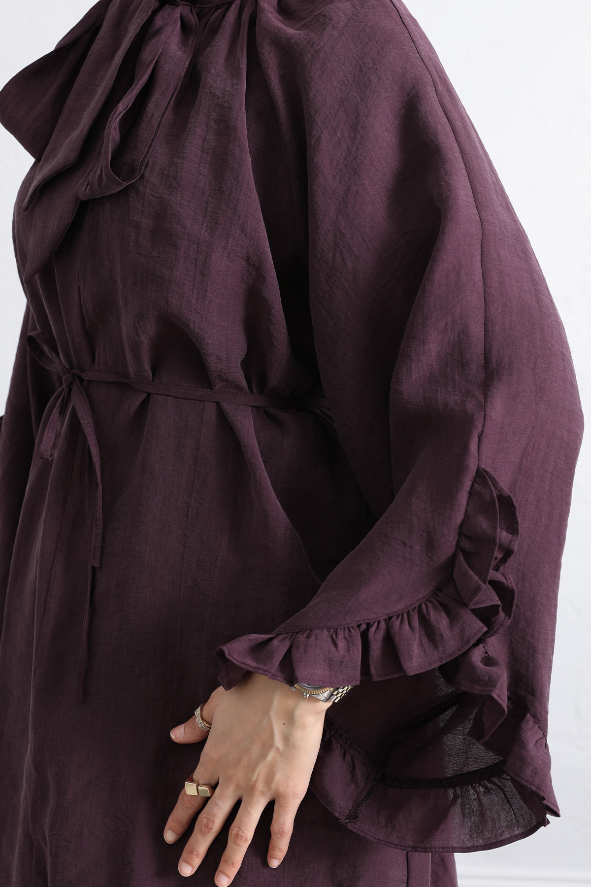 Yaka Bağlamalı Tunik Y0059 - MÜRDÜM |  