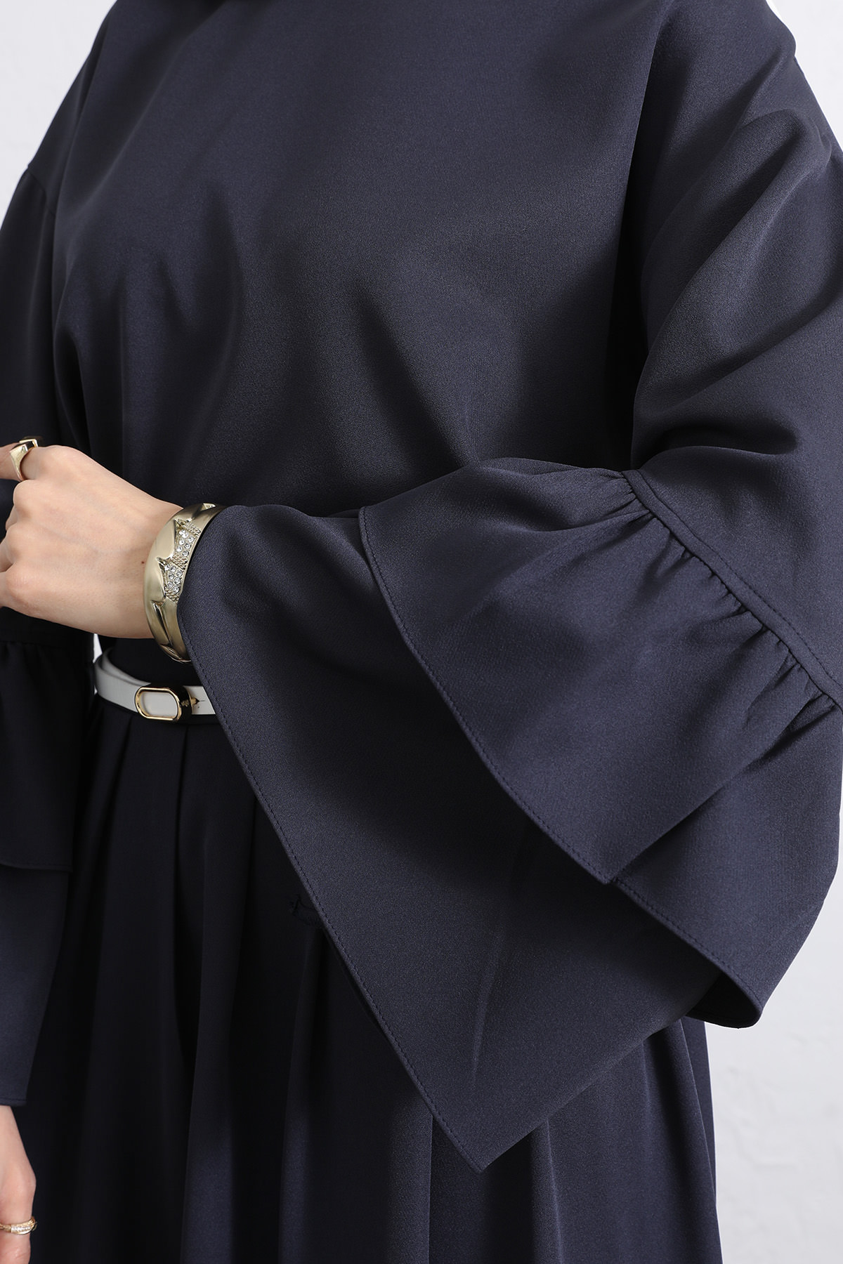 Volan Kollu Etekli Takım Y0075 - LACİVERT |  