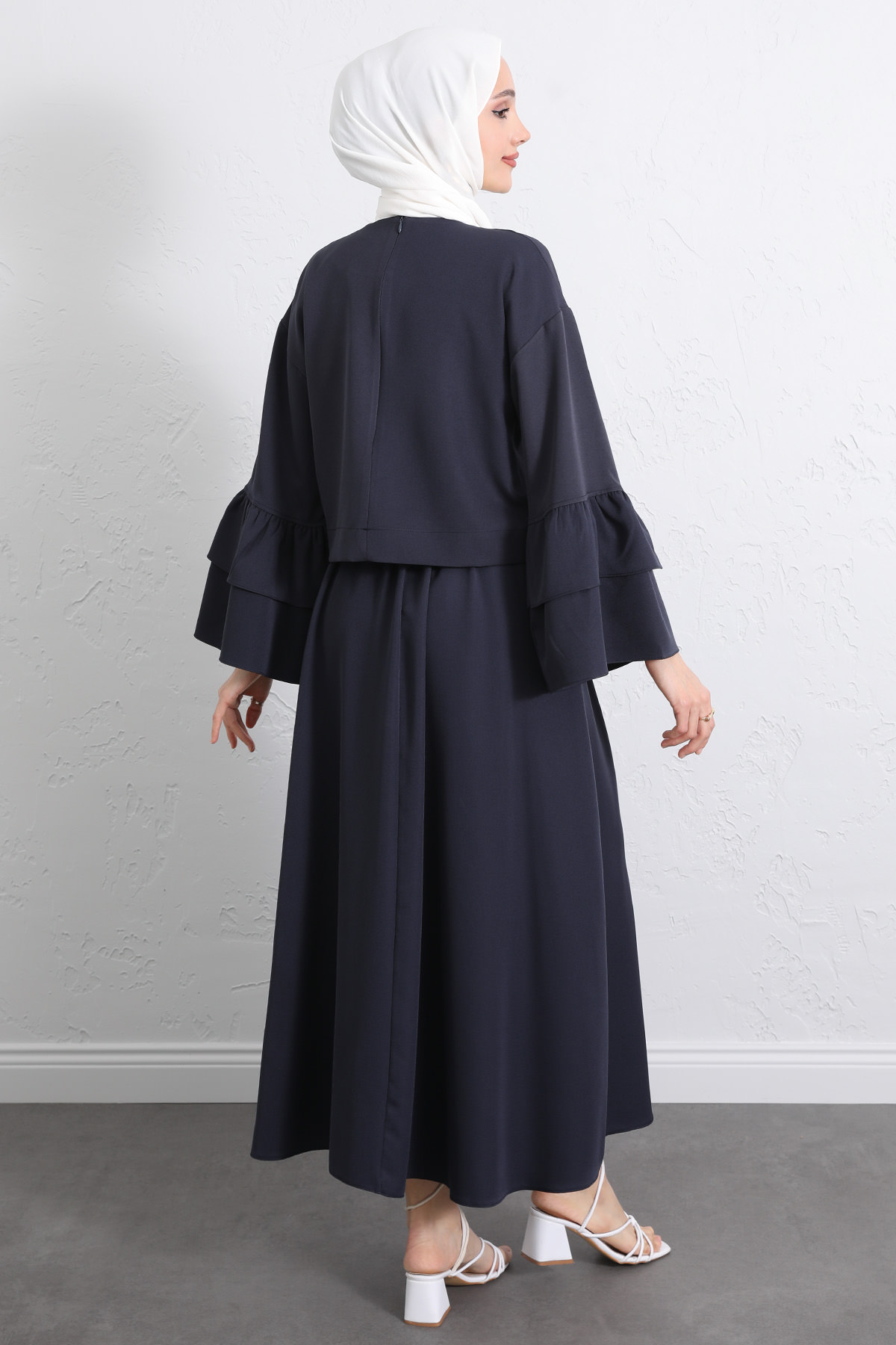 Volan Kollu Etekli Takım Y0075 - LACİVERT |  