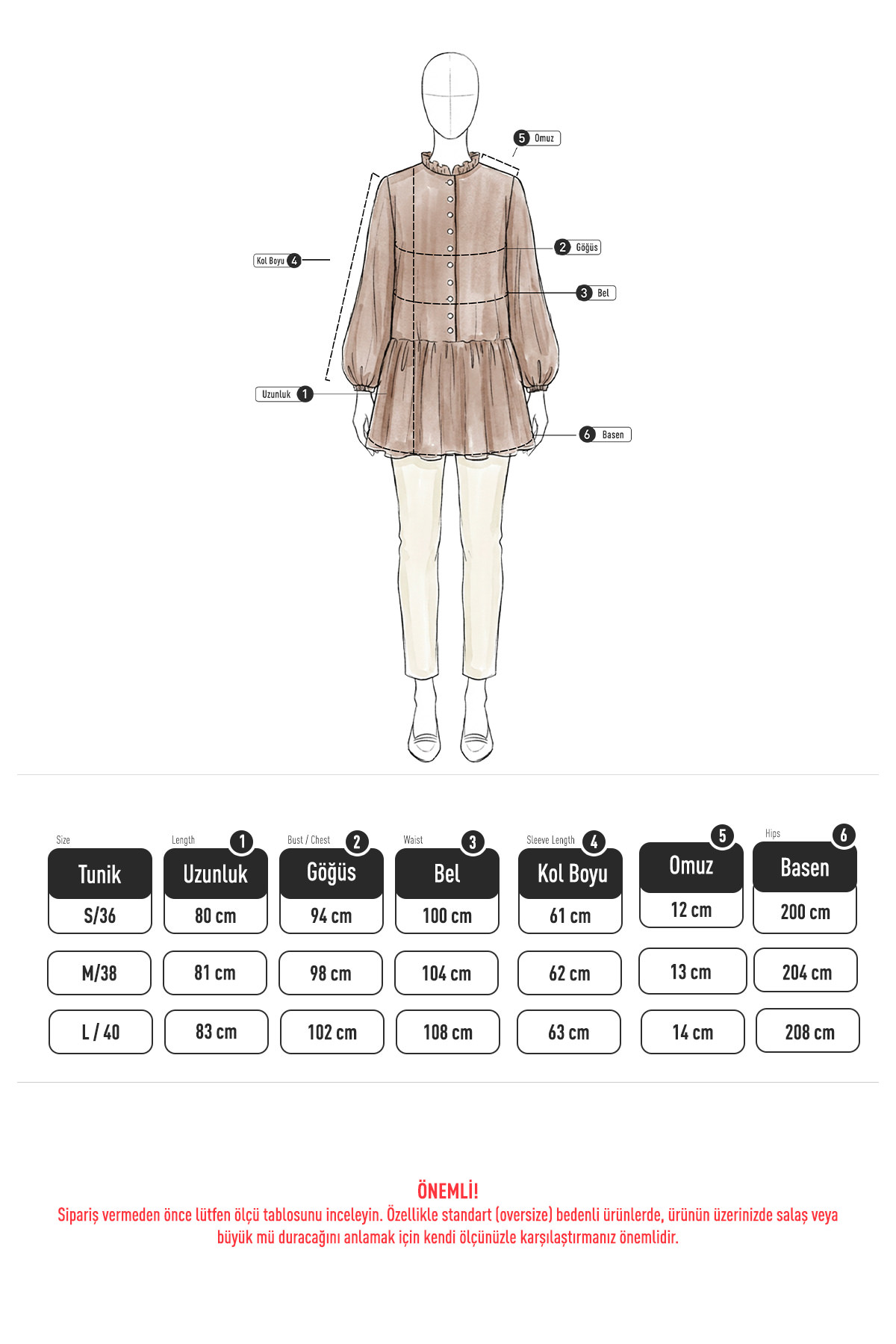 Brit Düğmeli Peplum Tunik Y0082 - ZÜMRÜT YEŞİLİ |  