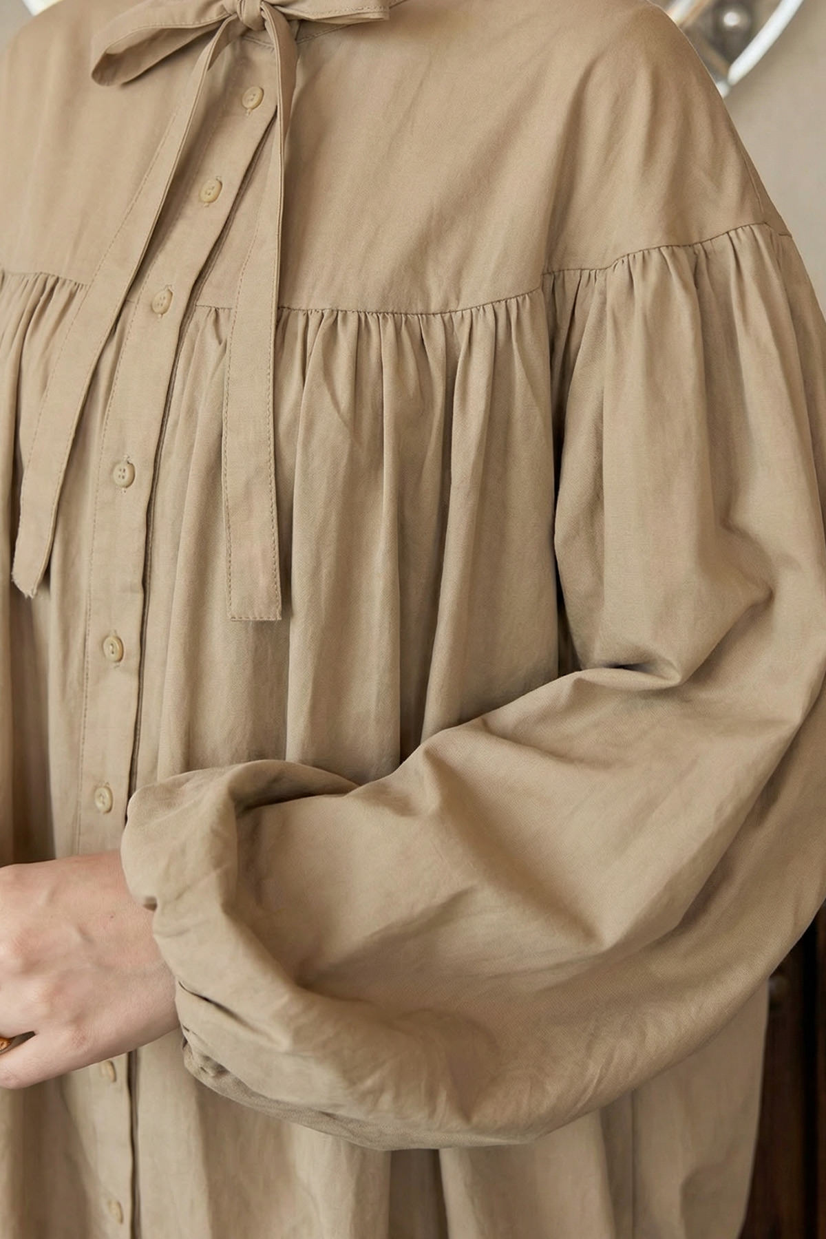 Yaka Kuşaklı Tunik Y0088 - VİZON |  