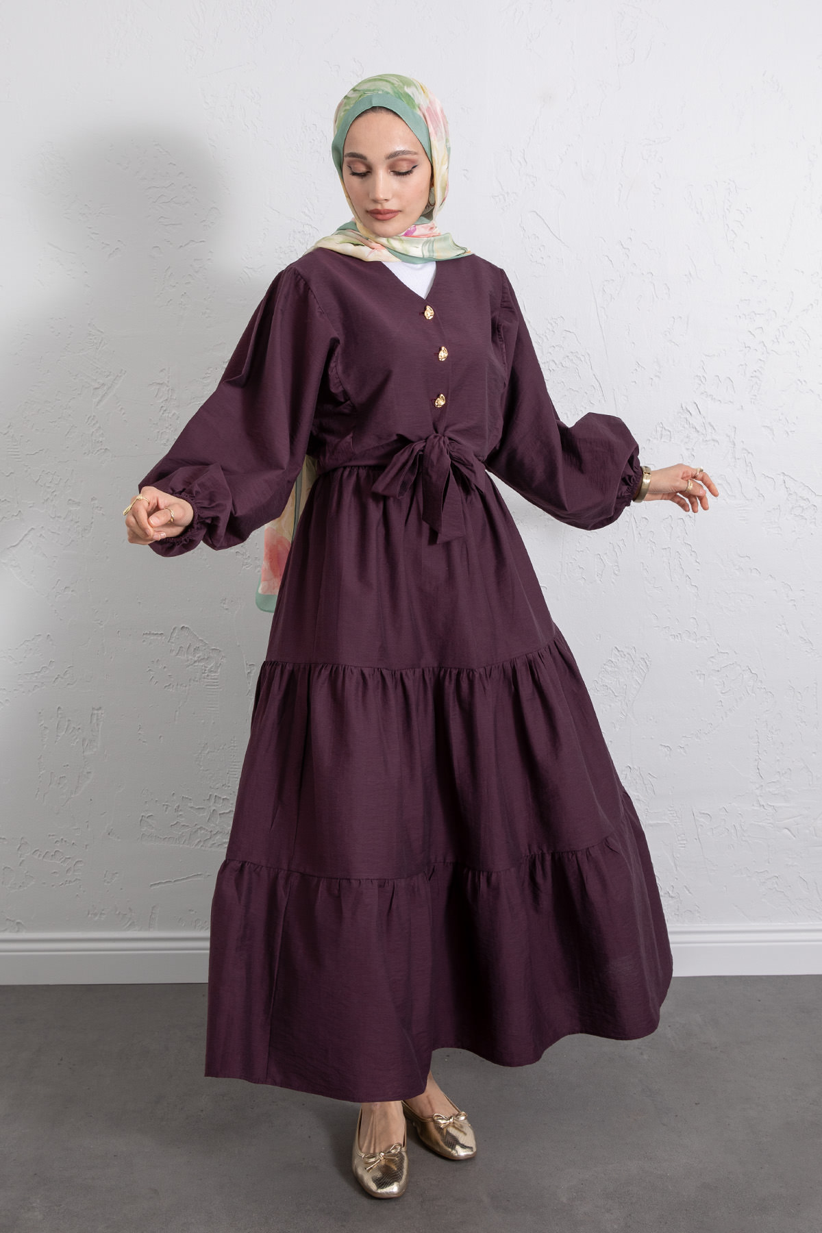 Bağlamalı Bluz Etek Takım Y0100 - MÜRDÜM |  