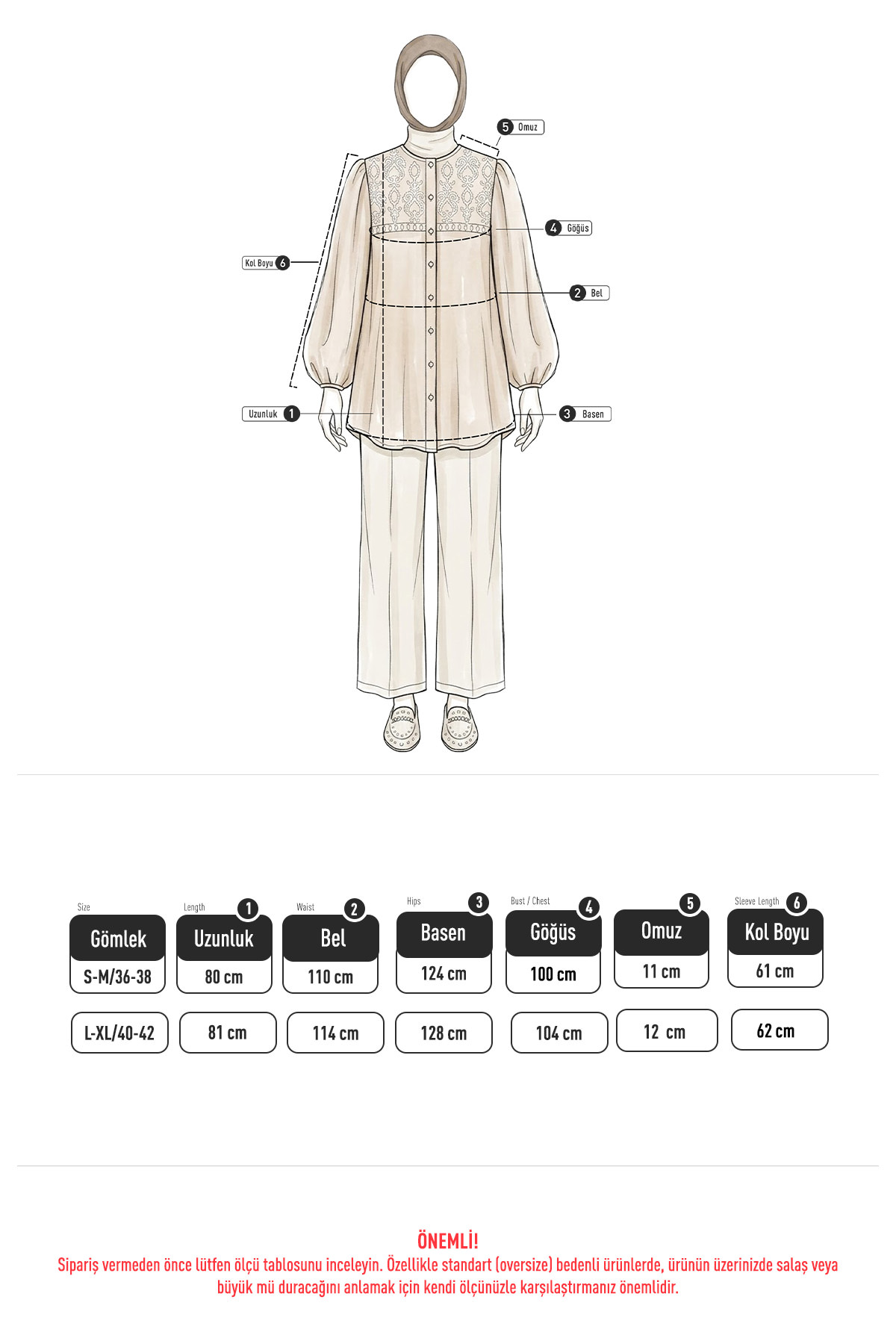 Nakış Detaylı Balon Kol Gömlek Y0103 - KAHVERENGİ |  