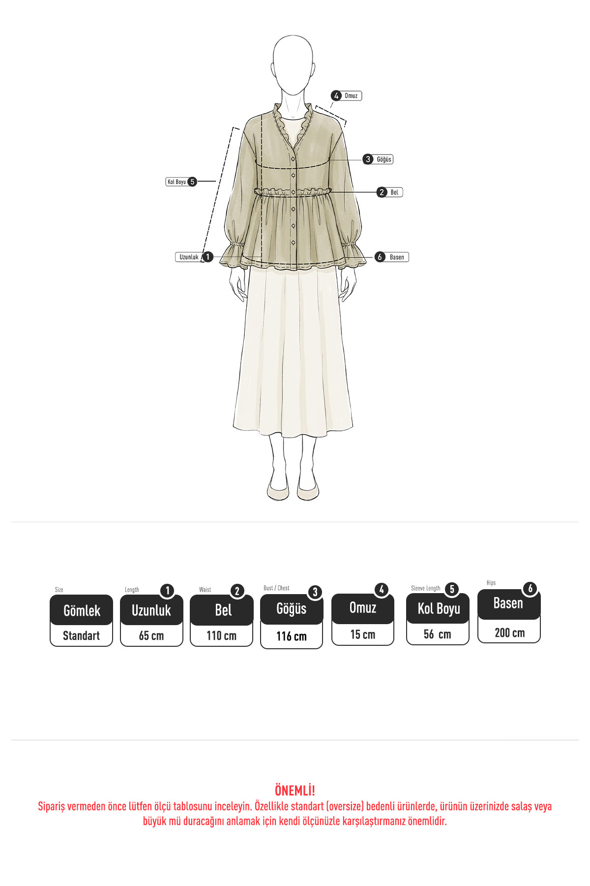 Fırfır Yaka Peplum Gömlek Y0107 - BEJ |  