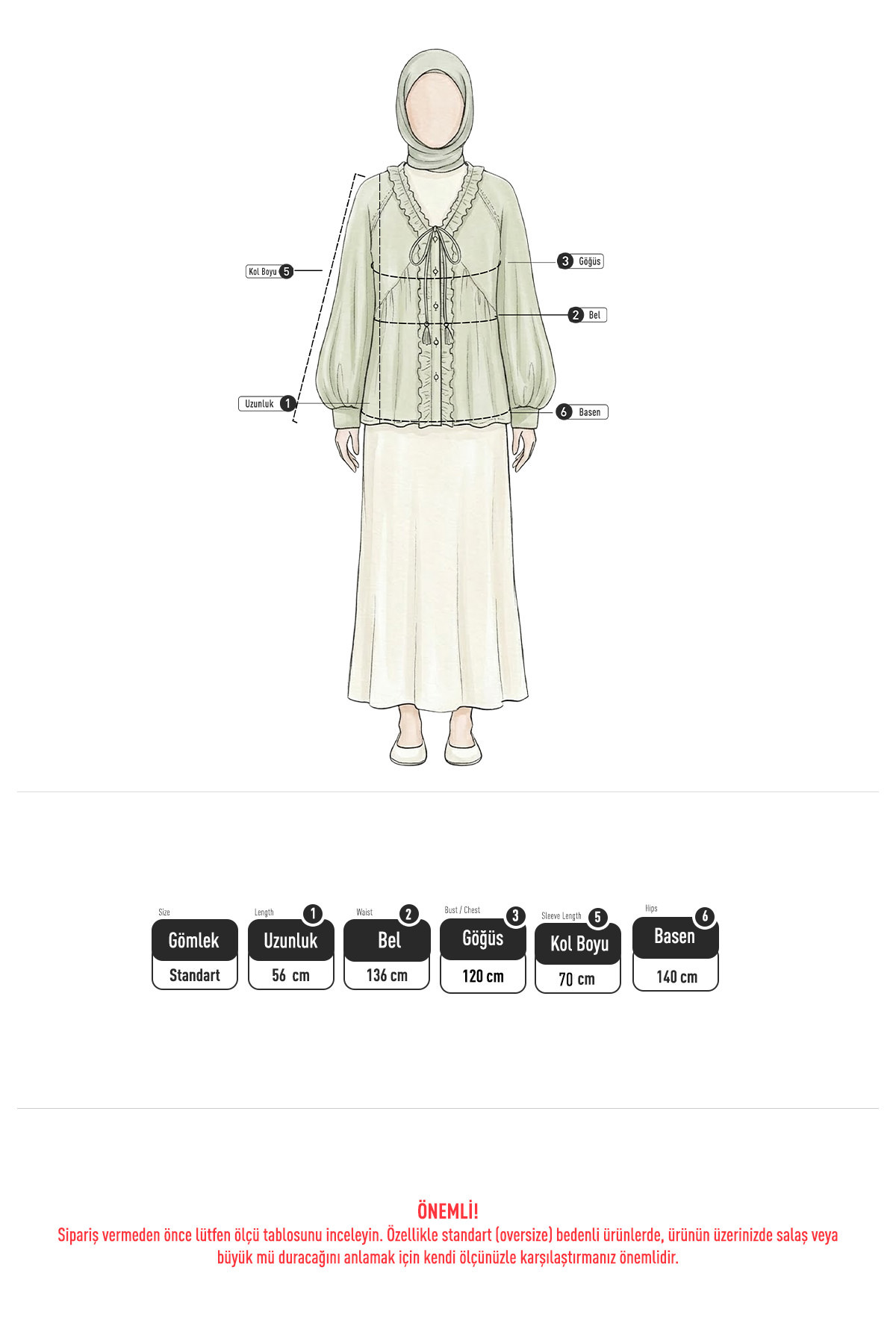 Yaka Bağcıklı Fırfırlı Gömlek Y0108 - BEJ |  