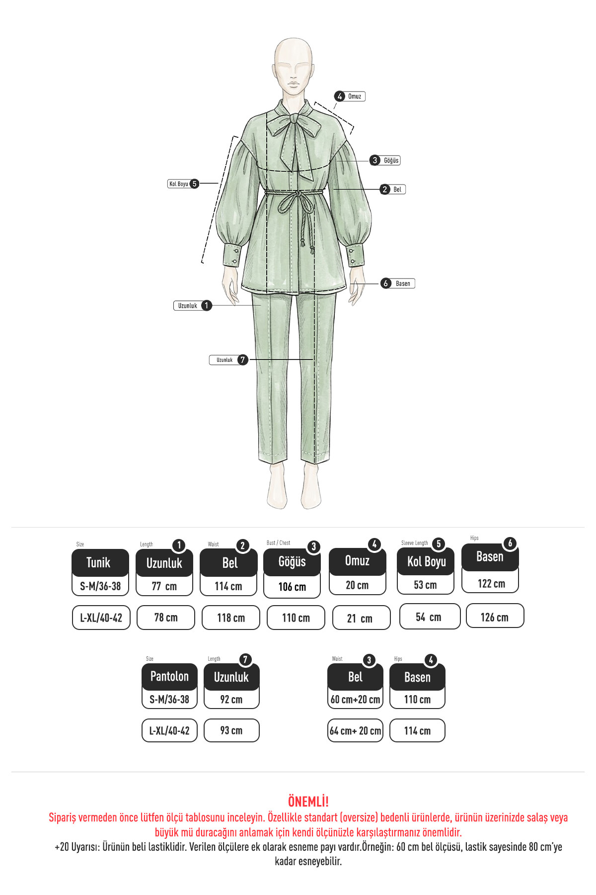 Yaka Bağlamalı Denim Takım Y0114 - KAHVERENGİ |  
