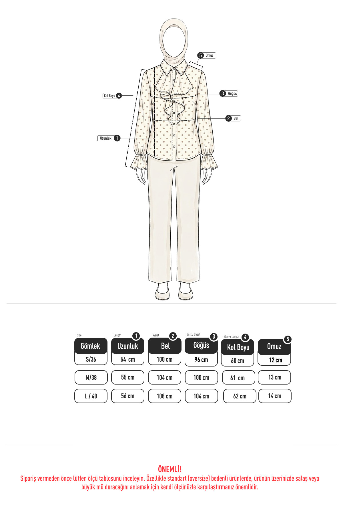 Puantiyeli Volan Yaka Gömlek Y0119 - EKRU |  