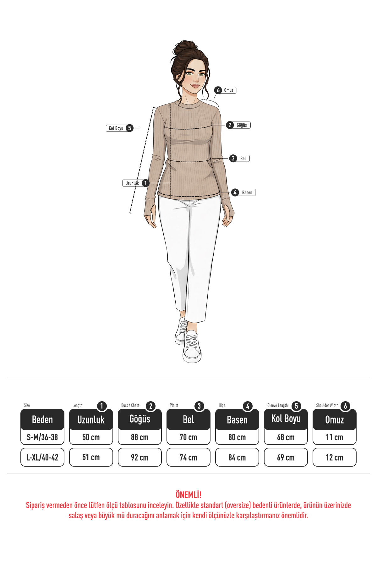 Parmak Geçirmeli Bluz Y2044 - EKRU |  