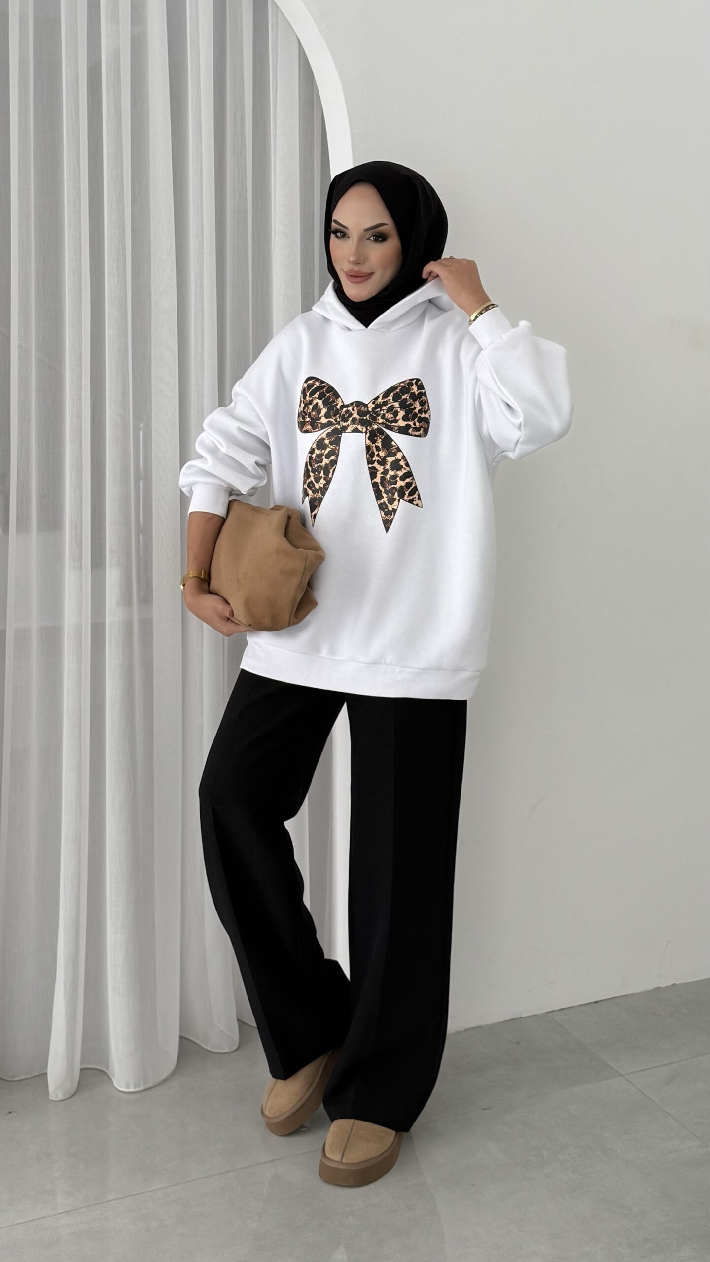 Kurdela Baskılı Şardonlu Sweatshirt |  