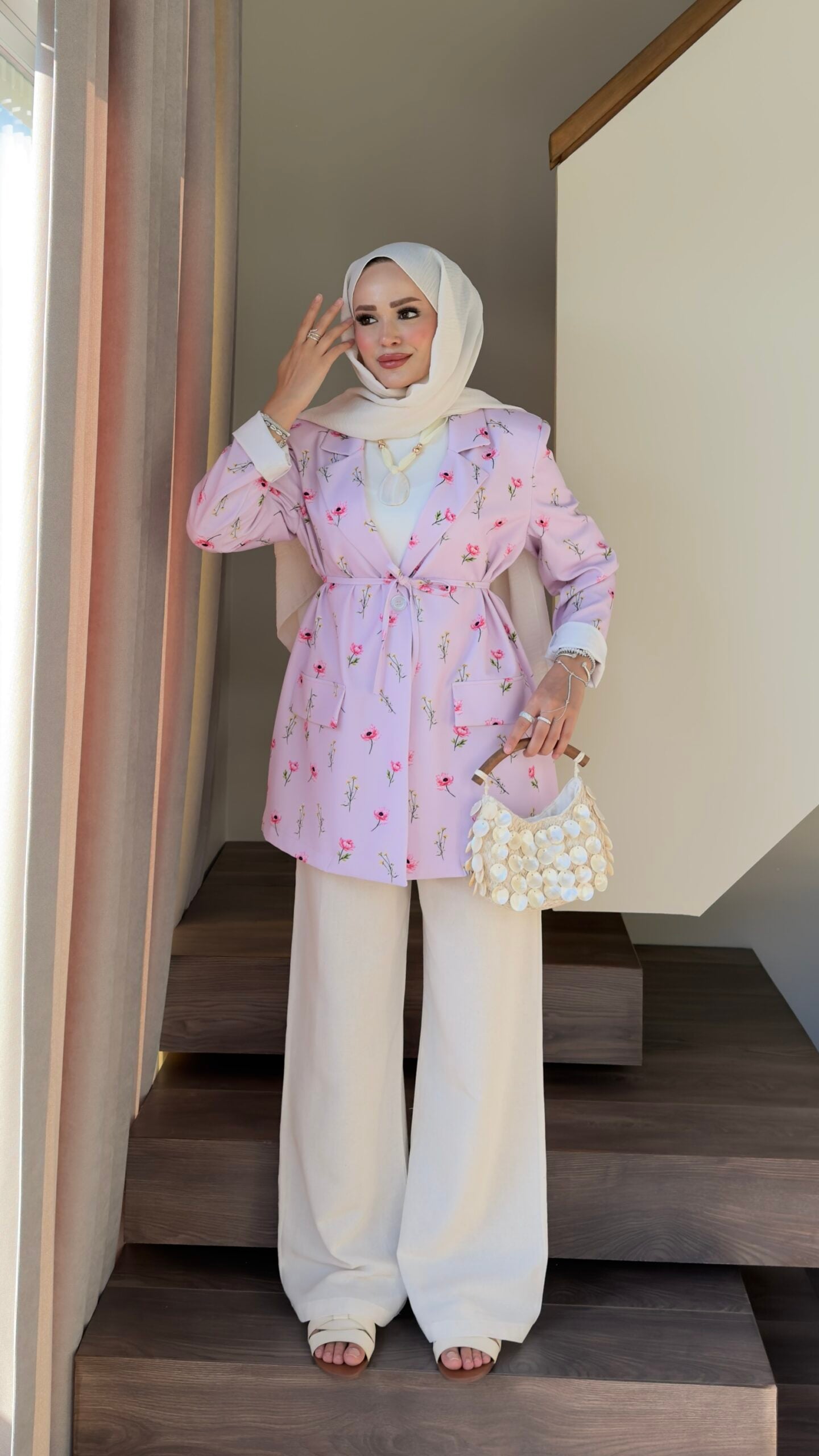 Çiçek Desenli Blazer Ceket |  