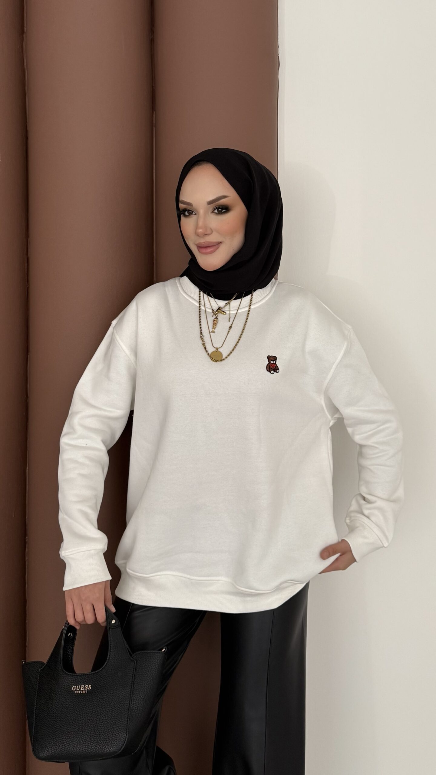 Ayıcık Baskılı Şardonlu Sweat |  