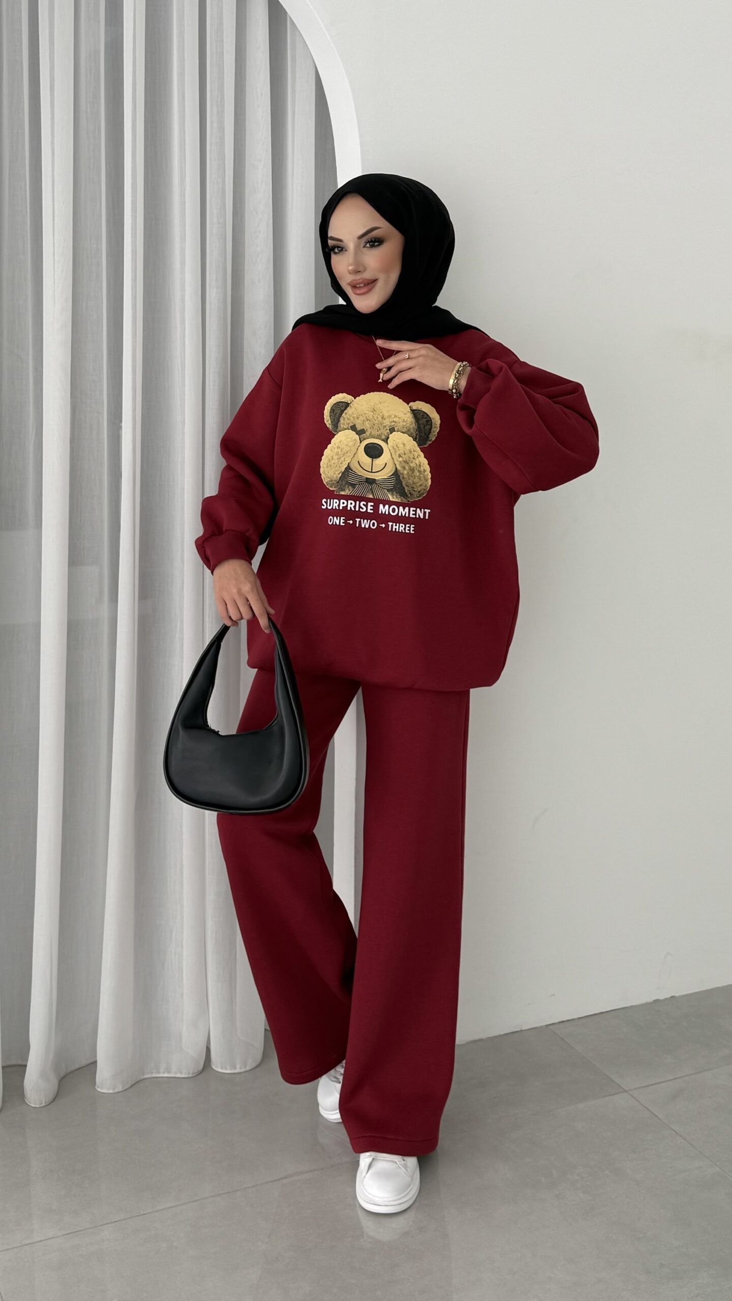 Puffy Şardonlu Sweat İkili Takım |  