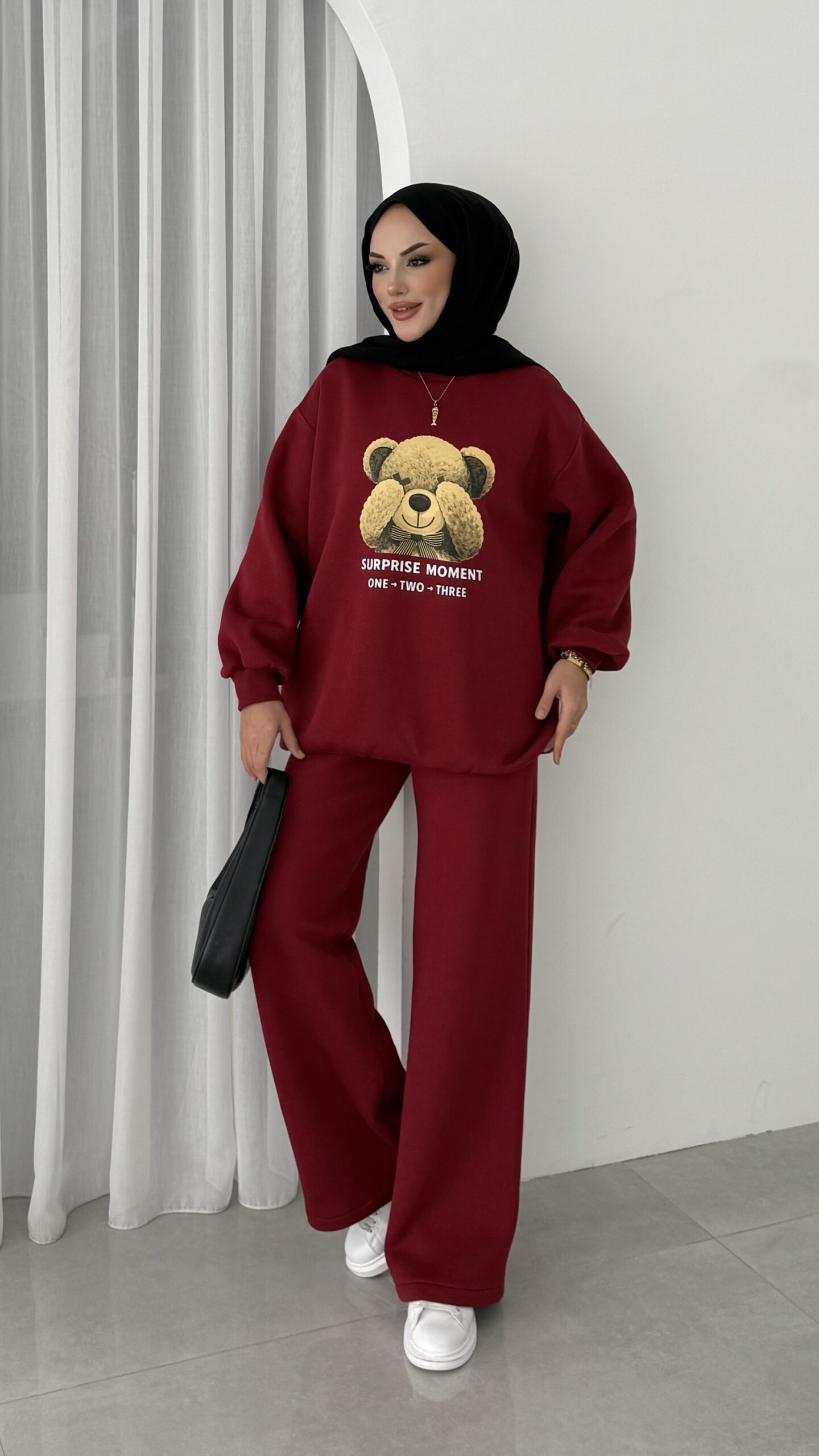 Puffy Şardonlu Sweat İkili Takım |  