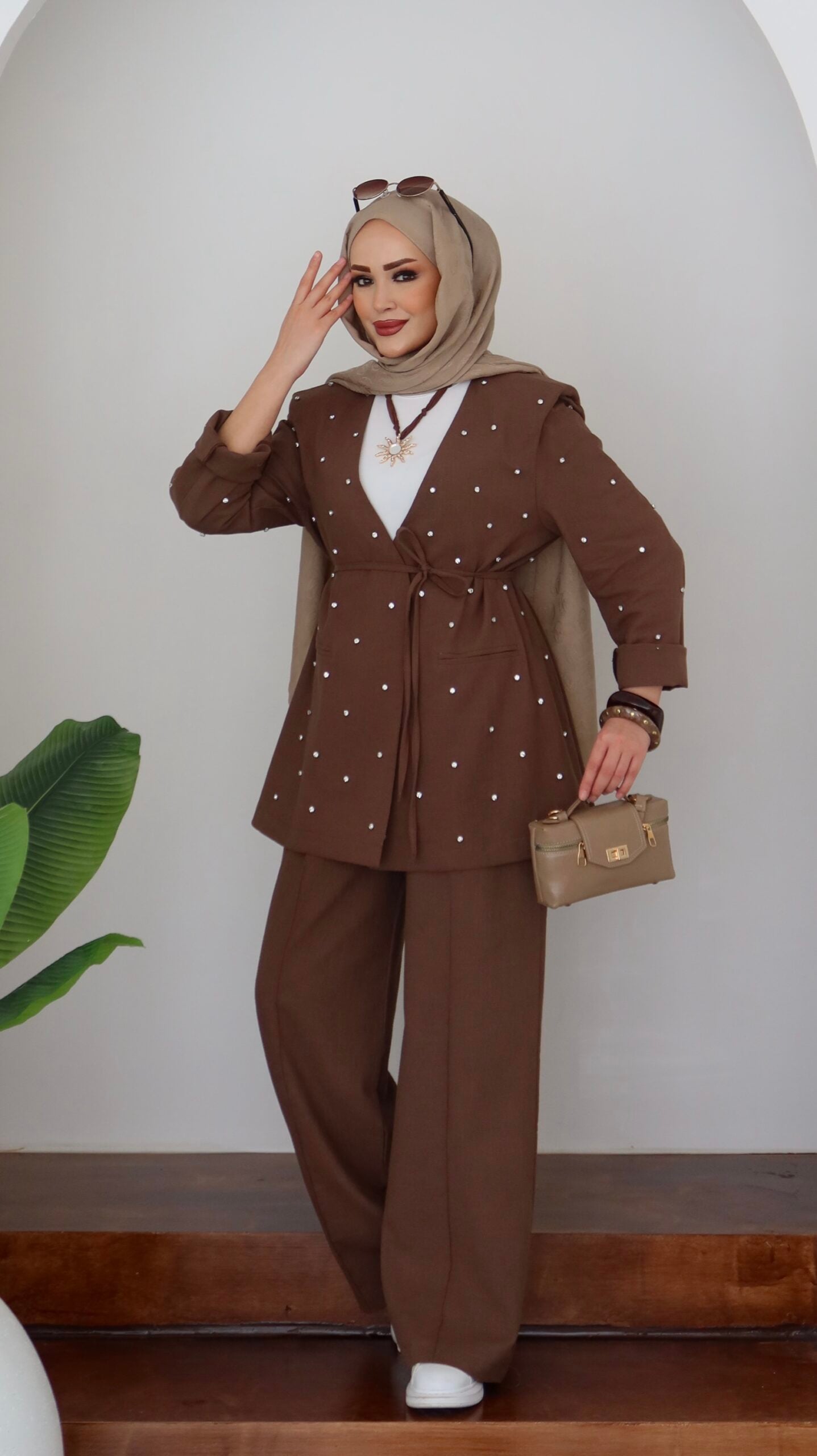 Shine Keten Ceket İkili Takım |  