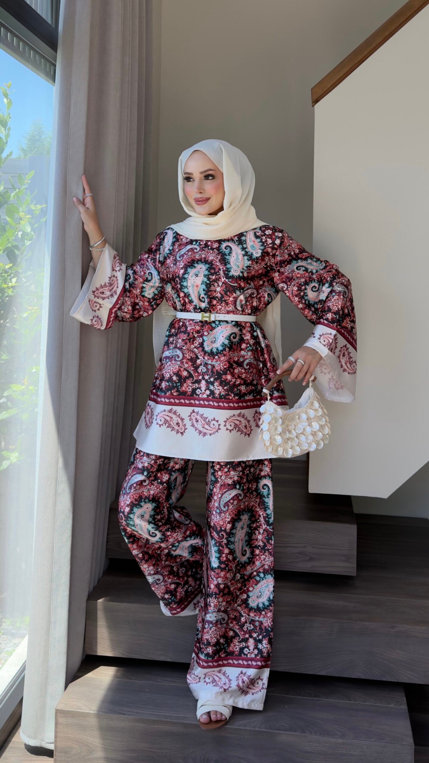 Etnika Desen Saten İkili Takım |  