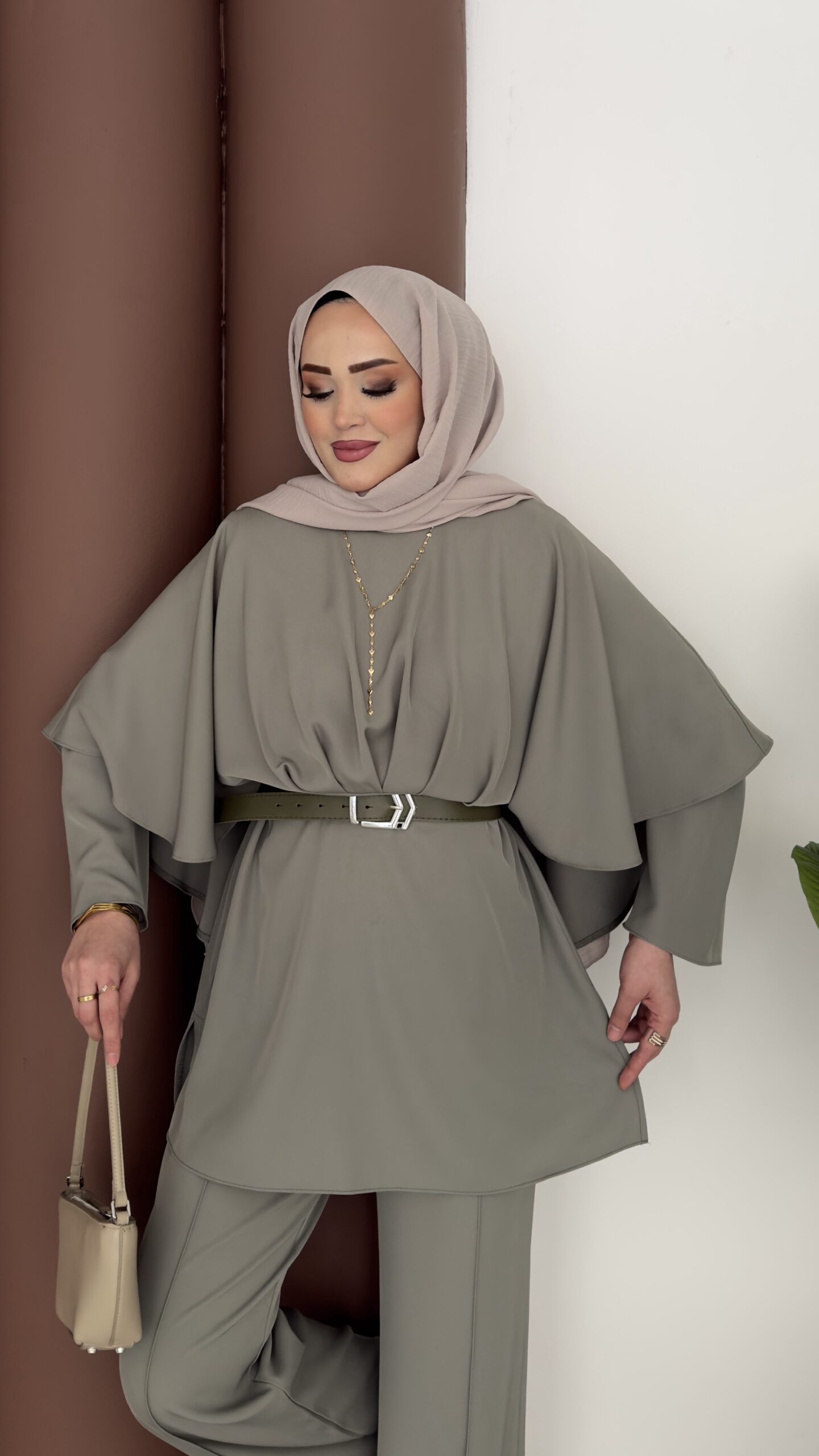 Arabic Pelerinli Modal İkili Takım |  