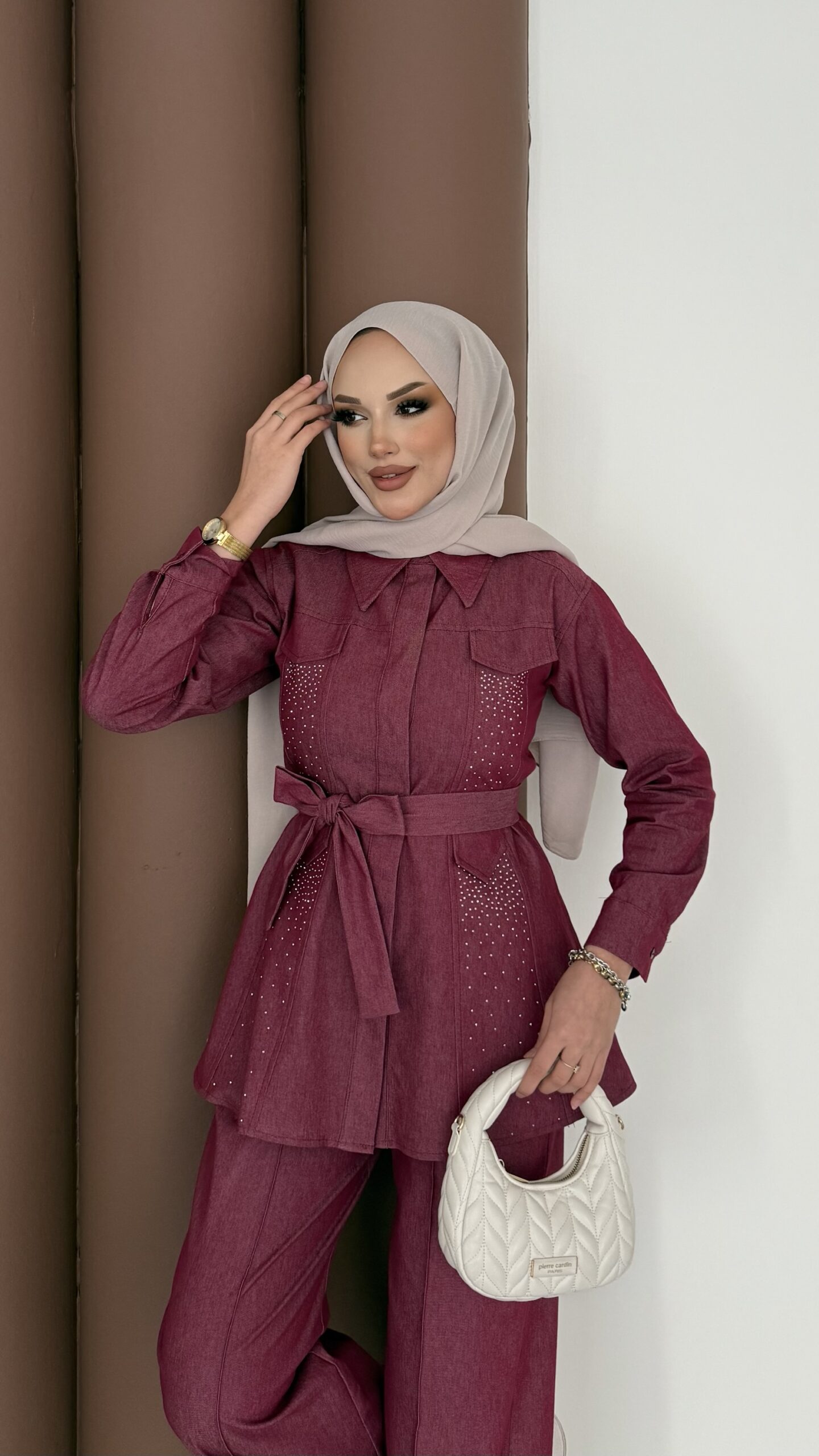 Belinda Premium Taşlı İkili Takım |  