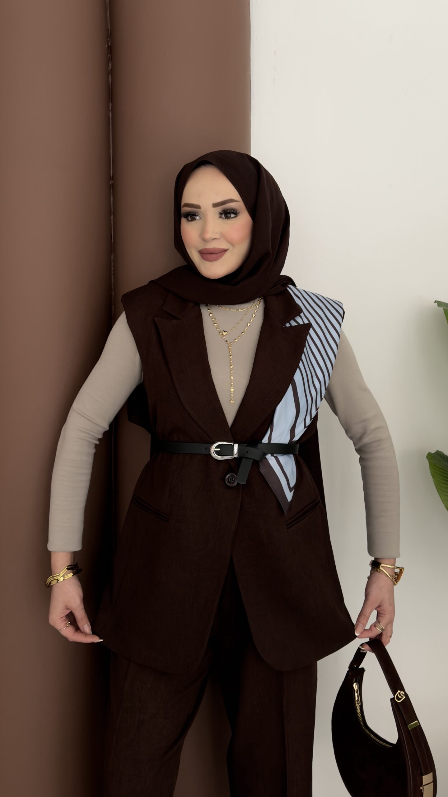 Dufy Kemerli Yelek İkili Takım |  
