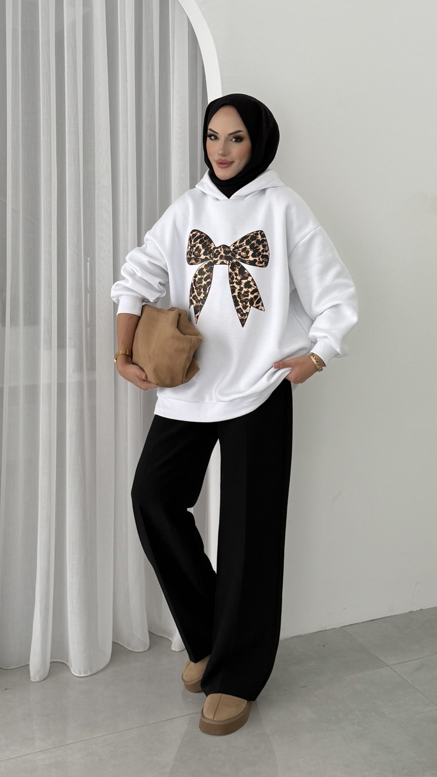 Kurdela Baskılı Şardonlu Sweatshirt |  